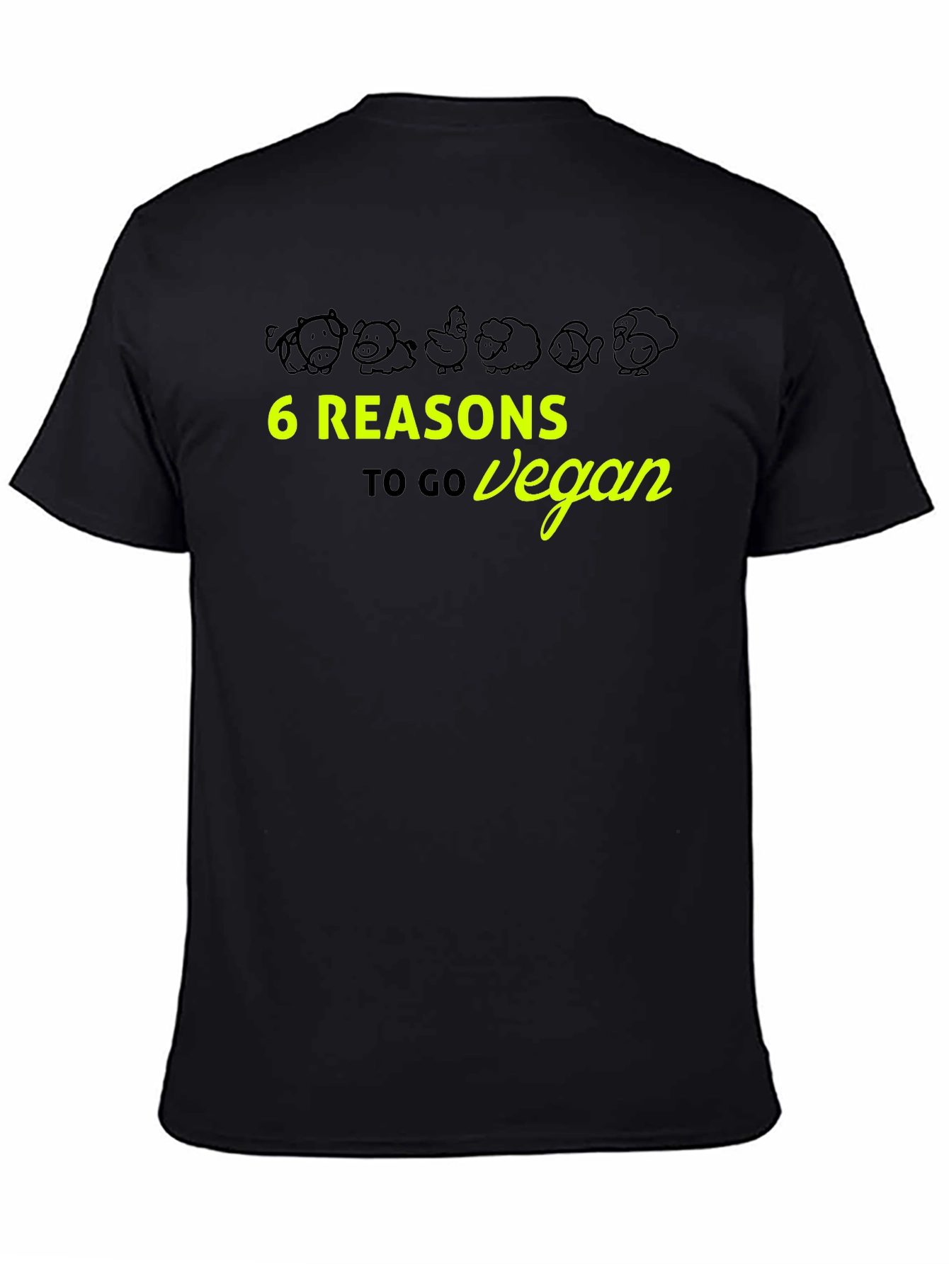 6 Reasons to Go Vegan Graphic Tee