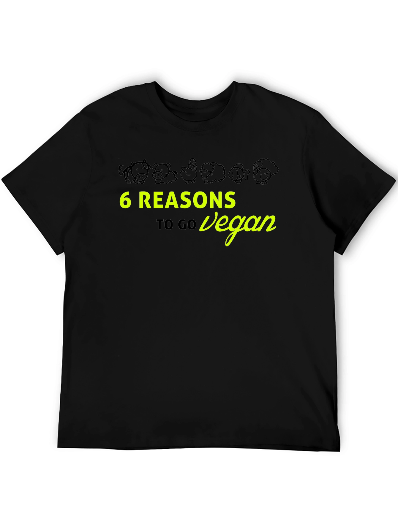 6 Reasons to Go Vegan Graphic Tee