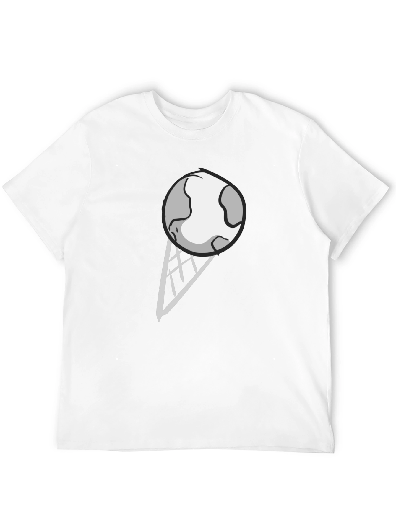 Earth Ice Cream Graphic Tee - Novelty Black T-Shirt