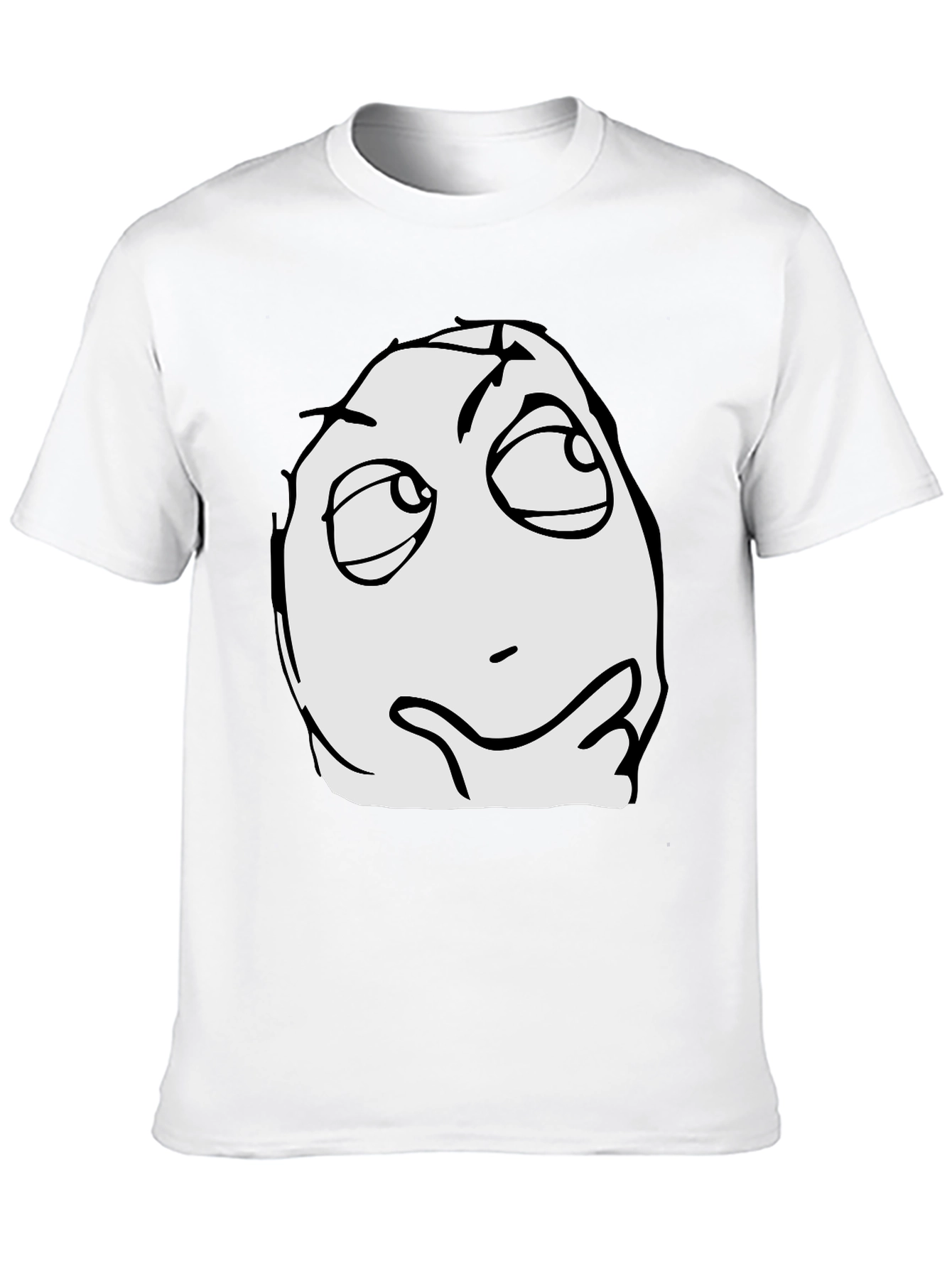 Thinking Meme Graphic T-Shirt - Black