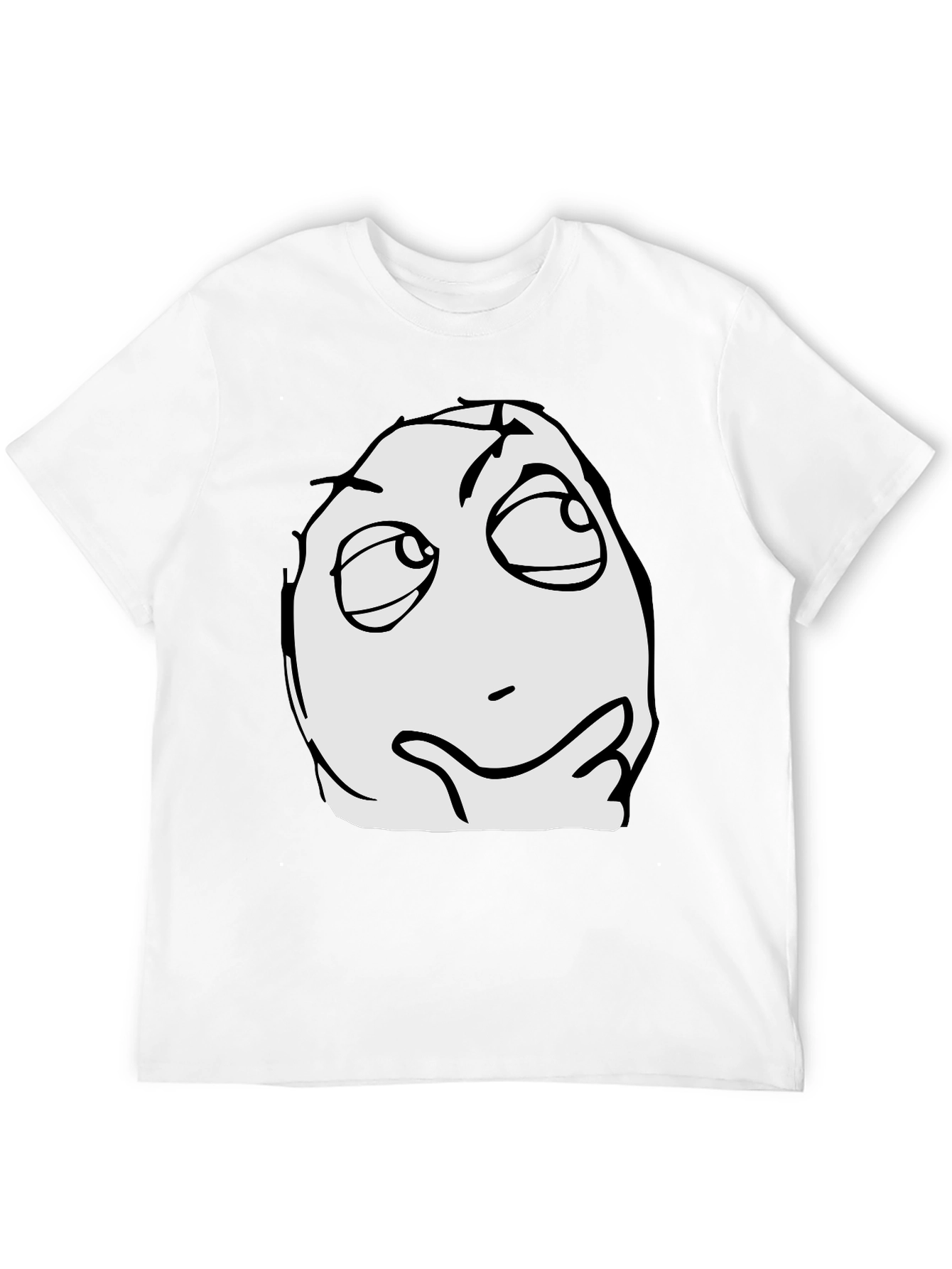 Thinking Meme Graphic T-Shirt - Black