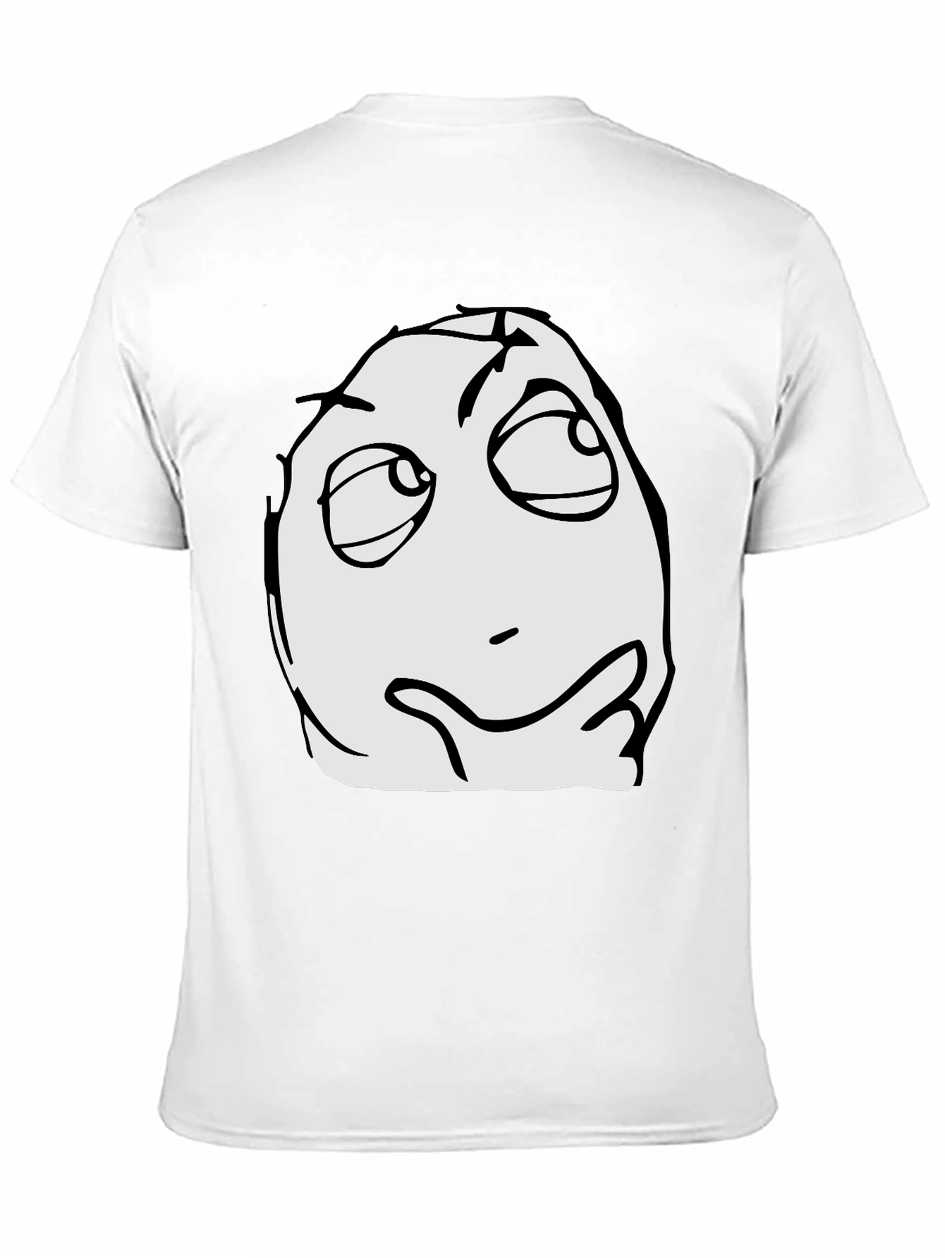Thinking Meme Graphic T-Shirt - Black