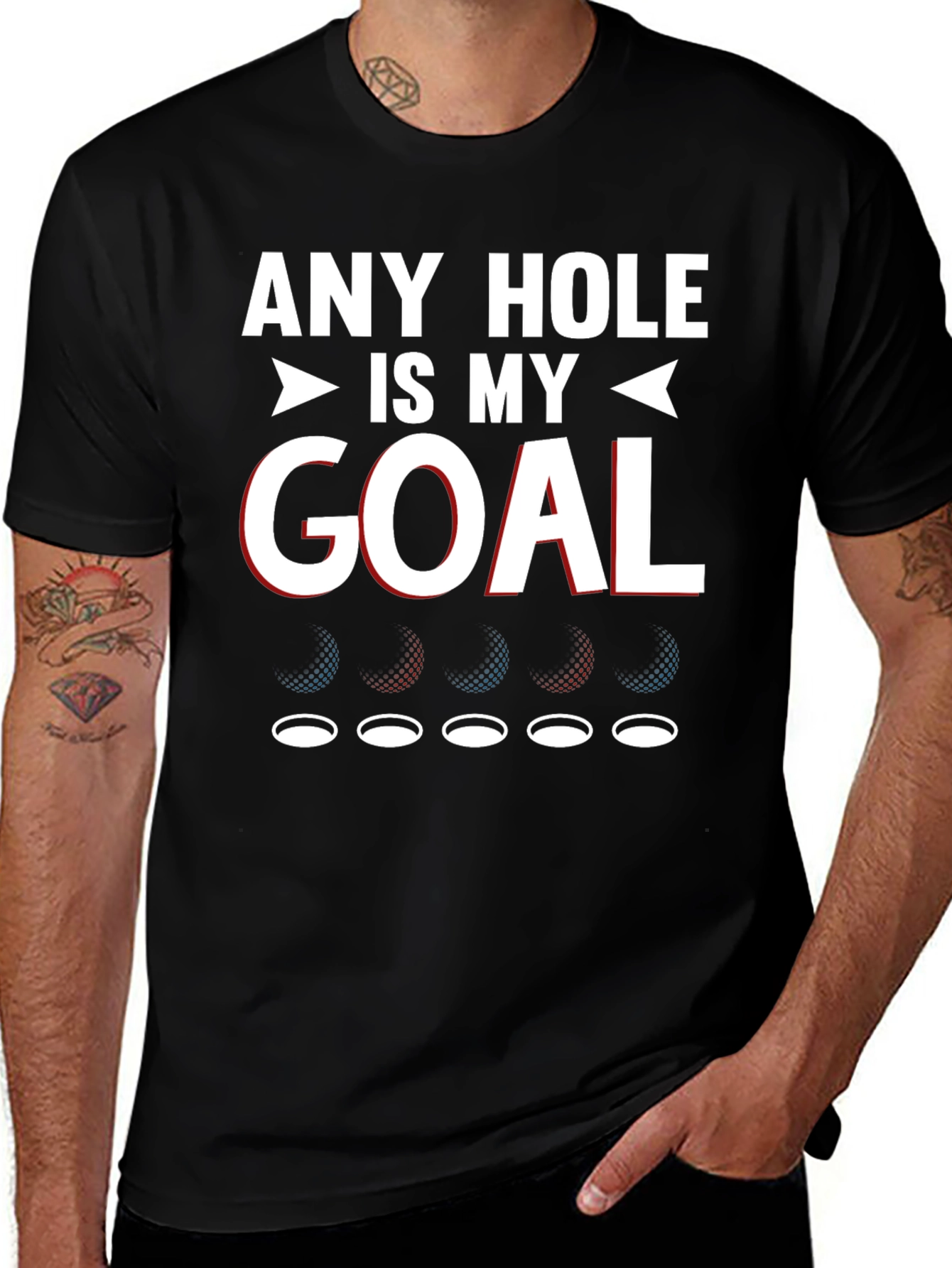 Any Hole Is My Goal Funny Golf T-Shirt