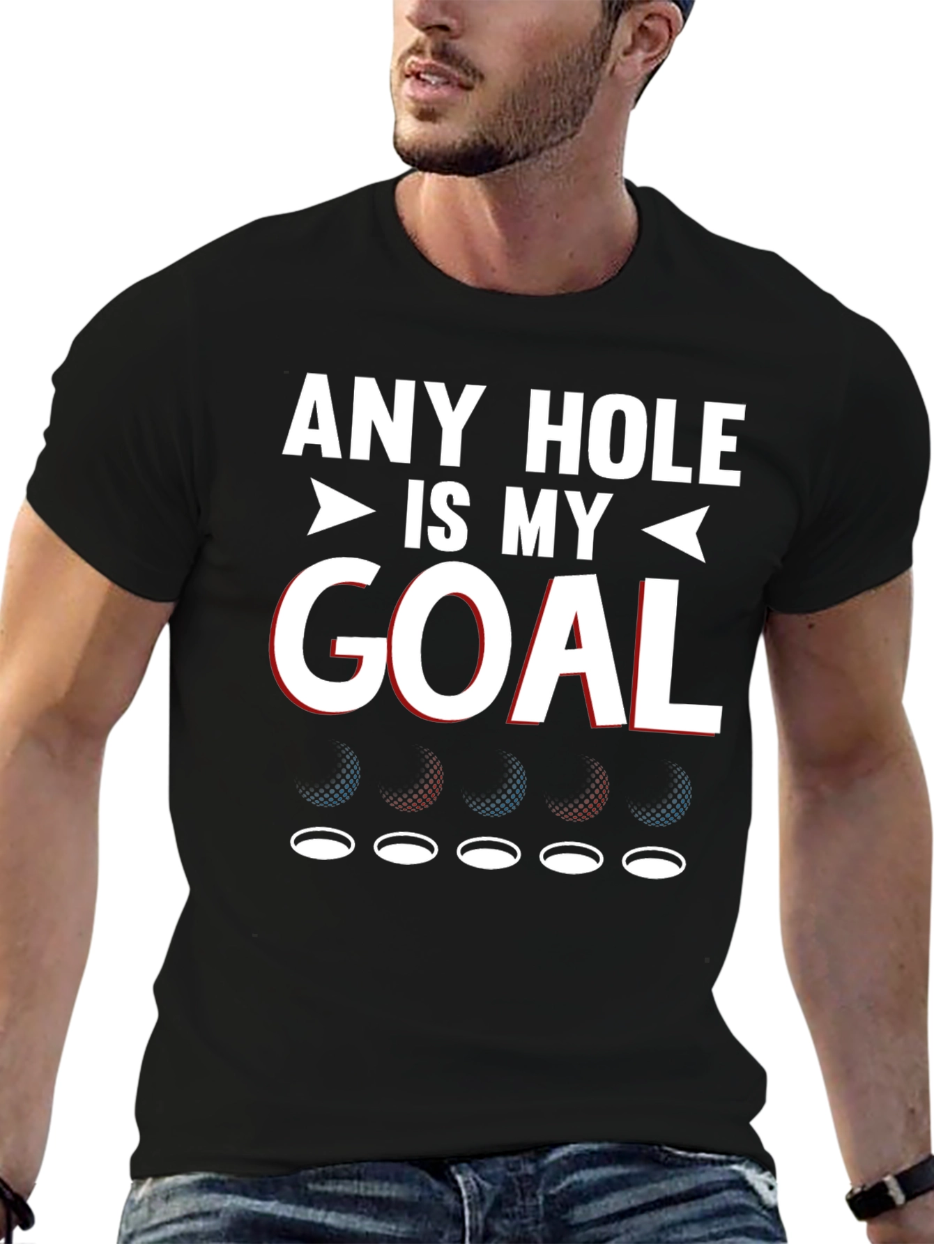 Any Hole Is My Goal Funny Golf T-Shirt