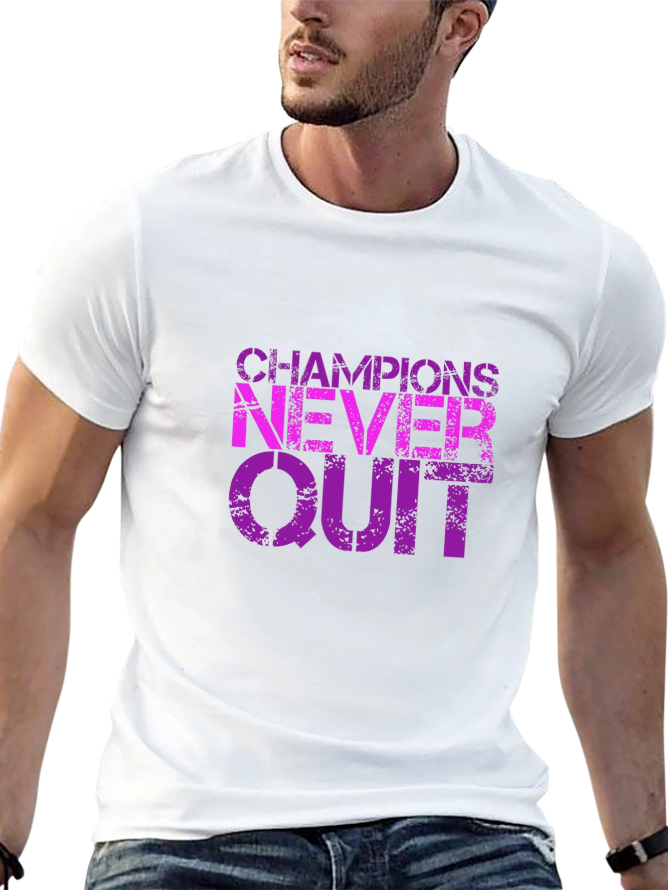 Champions Never Quit Graphic T-Shirt