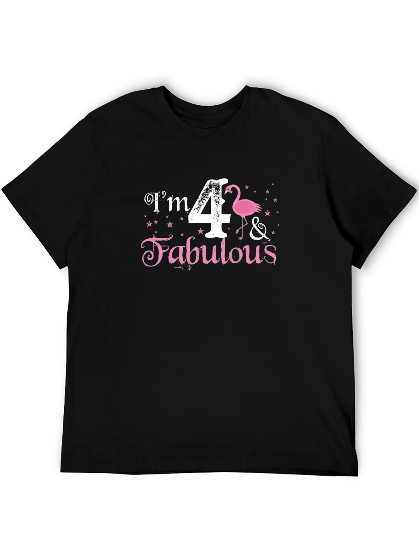 Im 4 & Fabulous Flamingo Black T-Shirt
