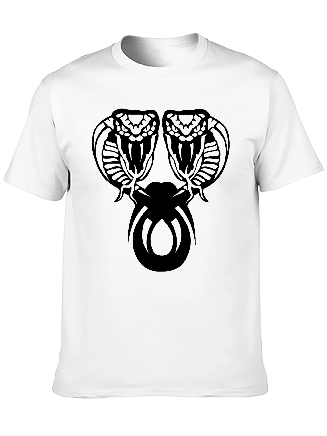 Mens Black Cobra Graphic T-Shirt