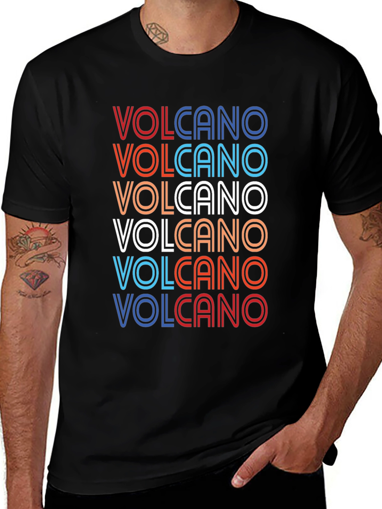 Retro Volcano T-Shirt - Classic Graphic Tee