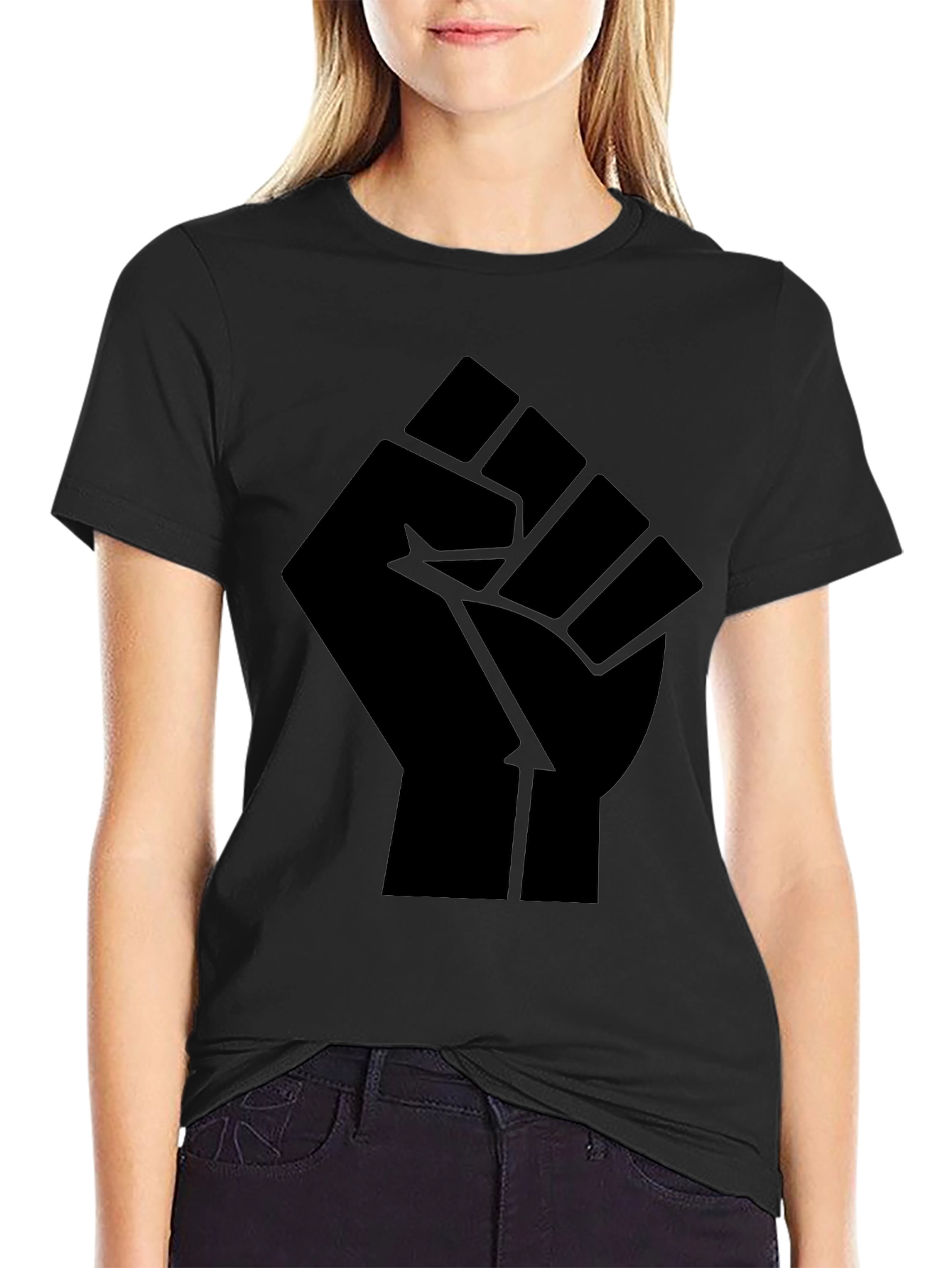 Black Power Fist Graphic T-Shirt - Mens Activism Tee
