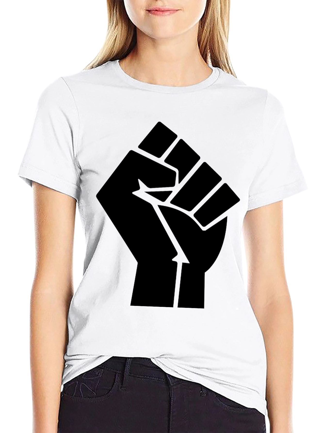 Black Power Fist Graphic T-Shirt - Mens Activism Tee
