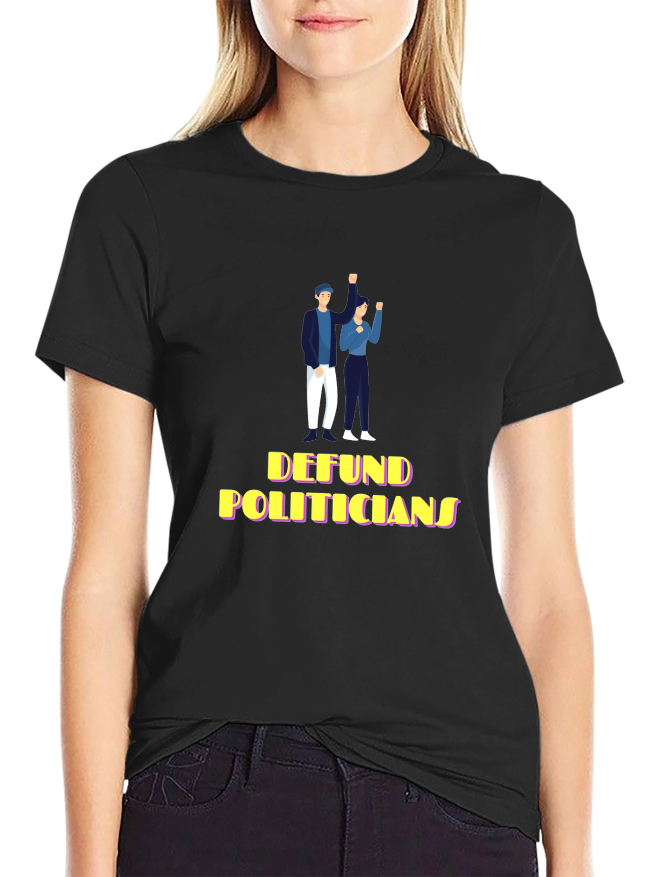 Defund Politicians Graphic T-Shirt