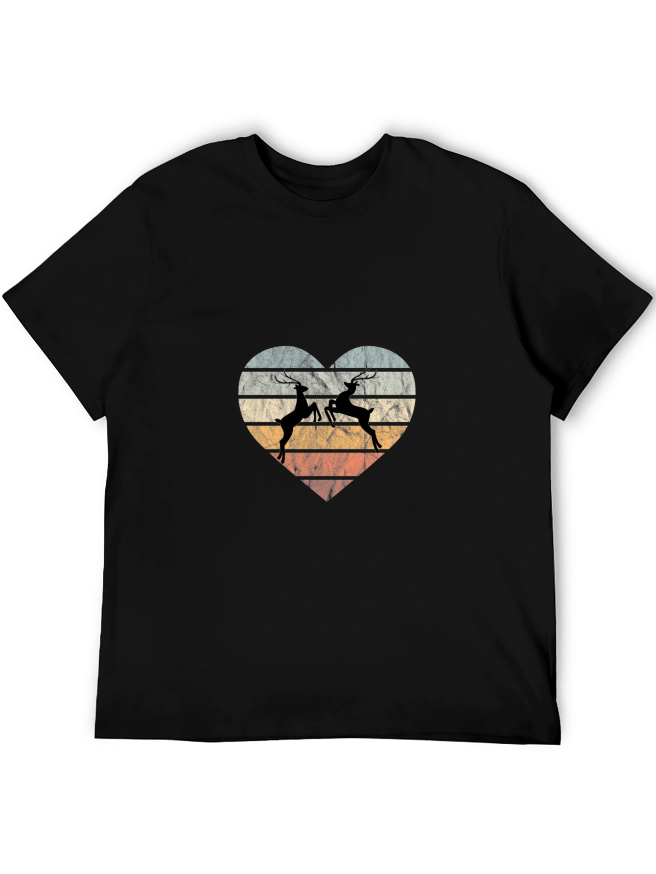 Deer Heart Graphic Tee - Retro Style