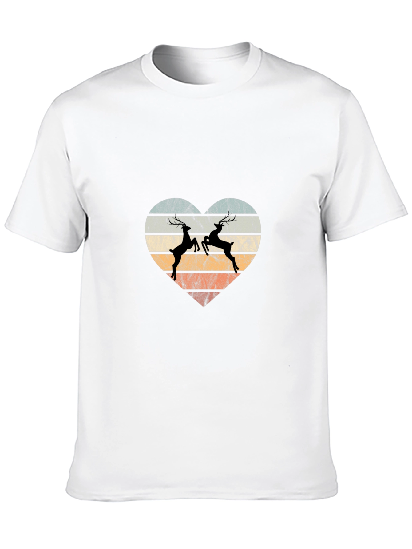 Deer Heart Graphic Tee - Retro Style