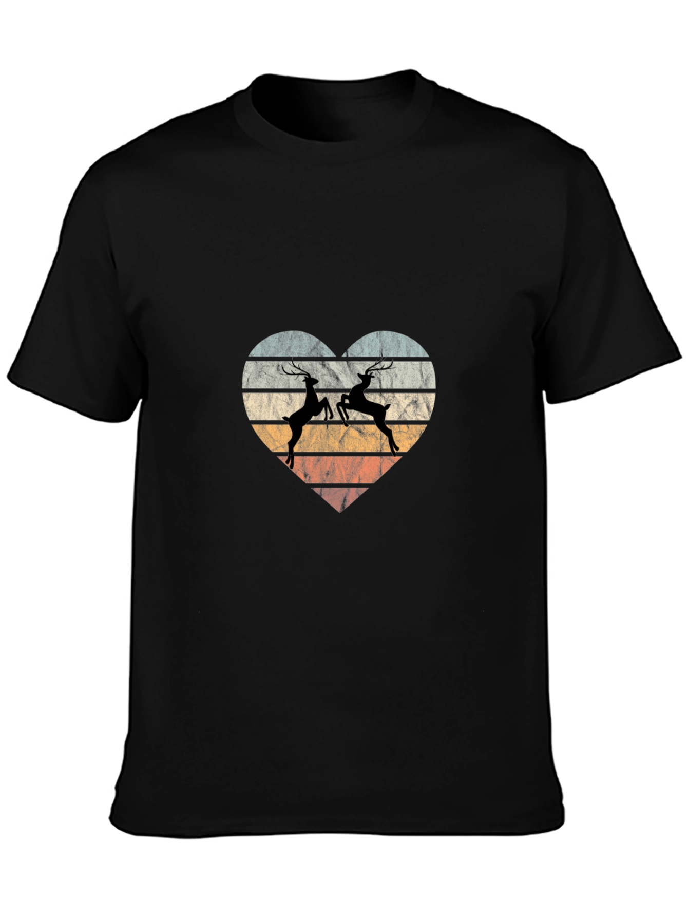 Deer Heart Graphic Tee - Retro Style