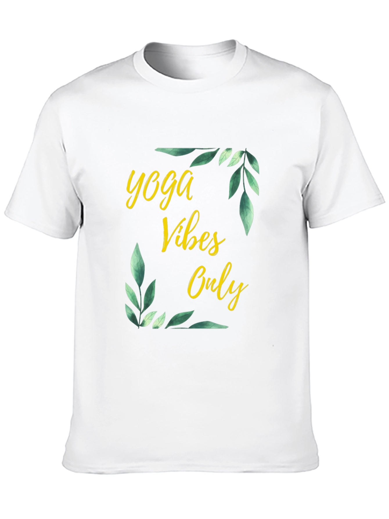 Yoga Vibes Only Graphic Tee - Black Cotton T-Shirt
