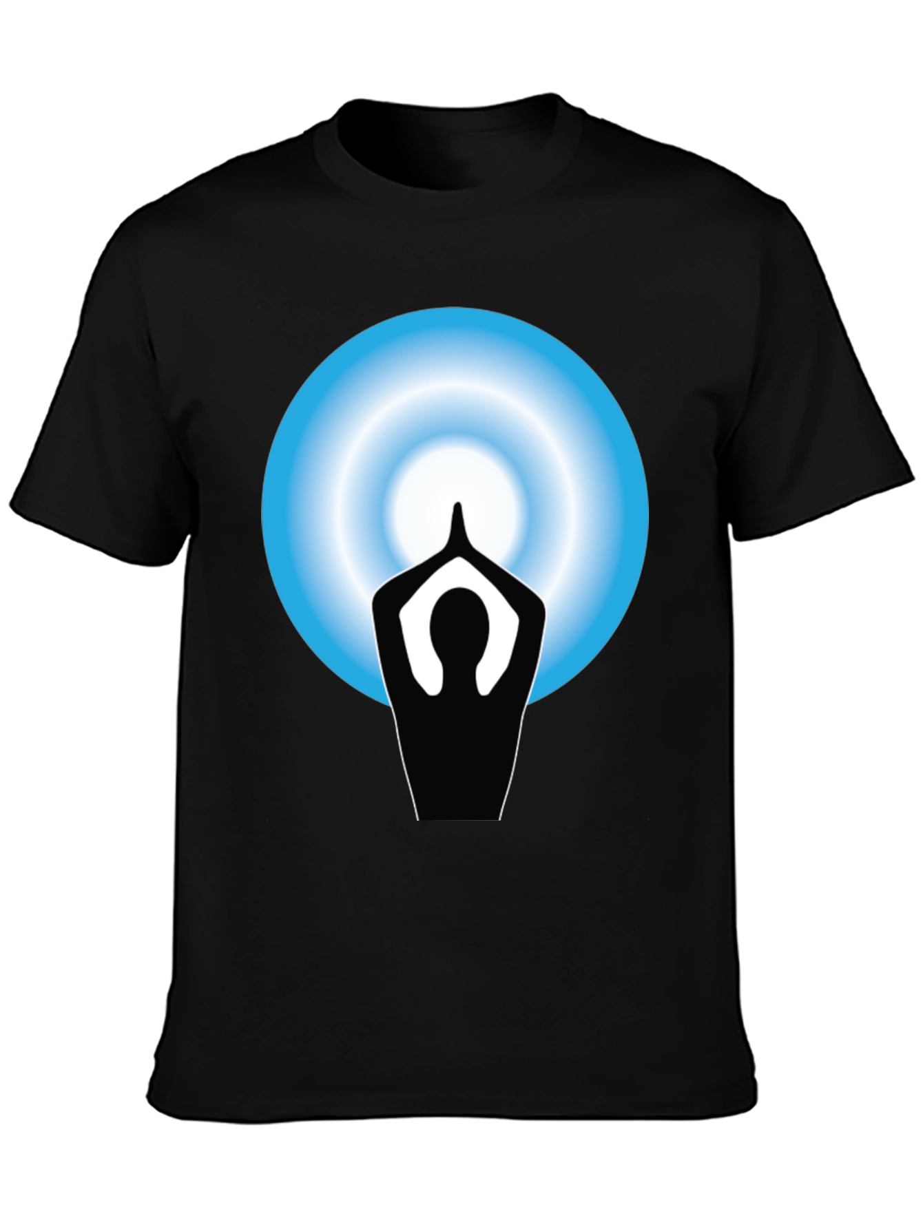 Yoga Meditation Graphic Black T-Shirt