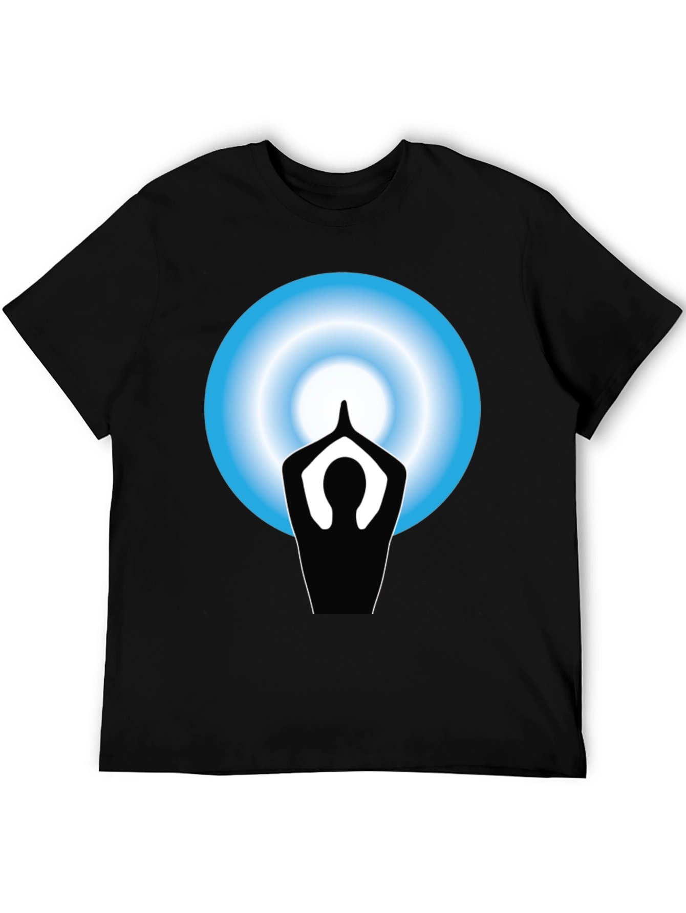 Yoga Meditation Graphic Black T-Shirt