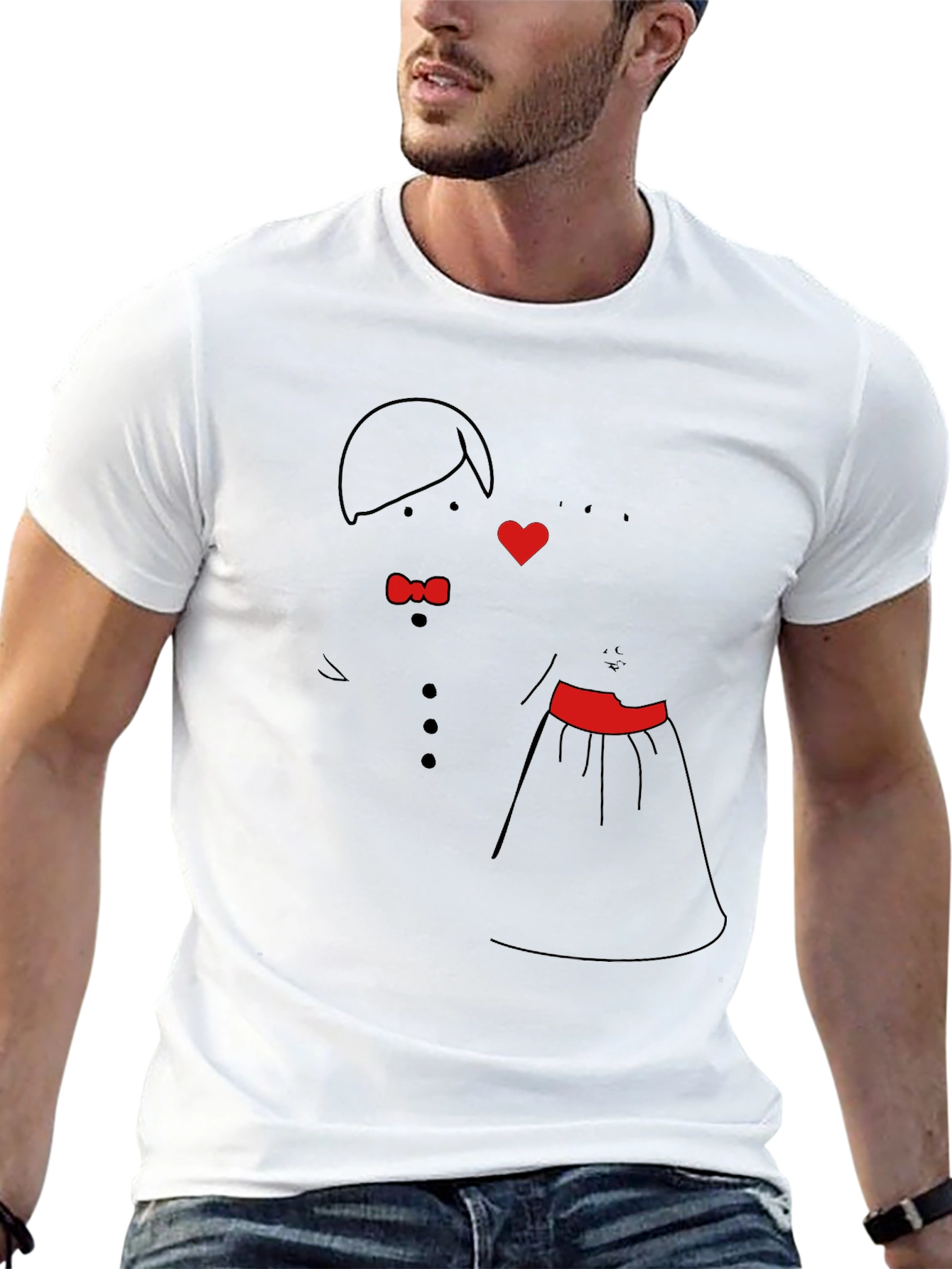 Cute Bride & Groom Graphic Tee