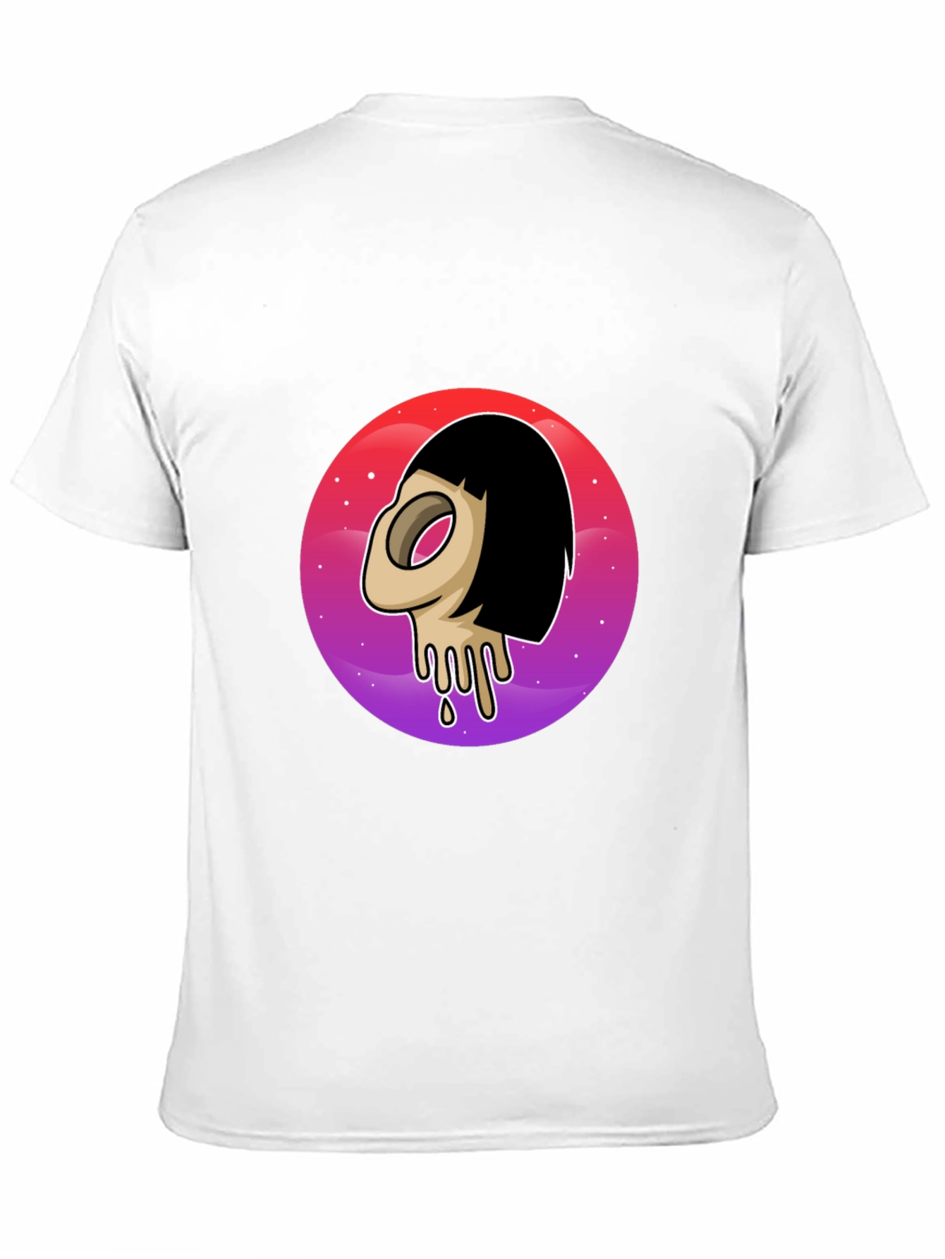 Melting Face Graphic Tee - Black