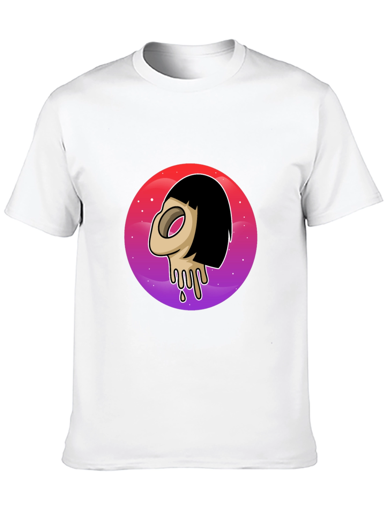 Melting Face Graphic Tee - Black
