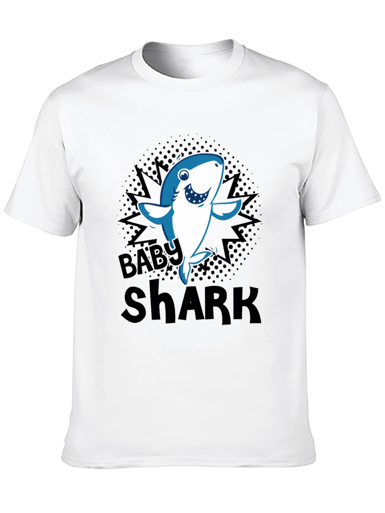 Baby Shark Graphic T-Shirt - Black Cotton Blend