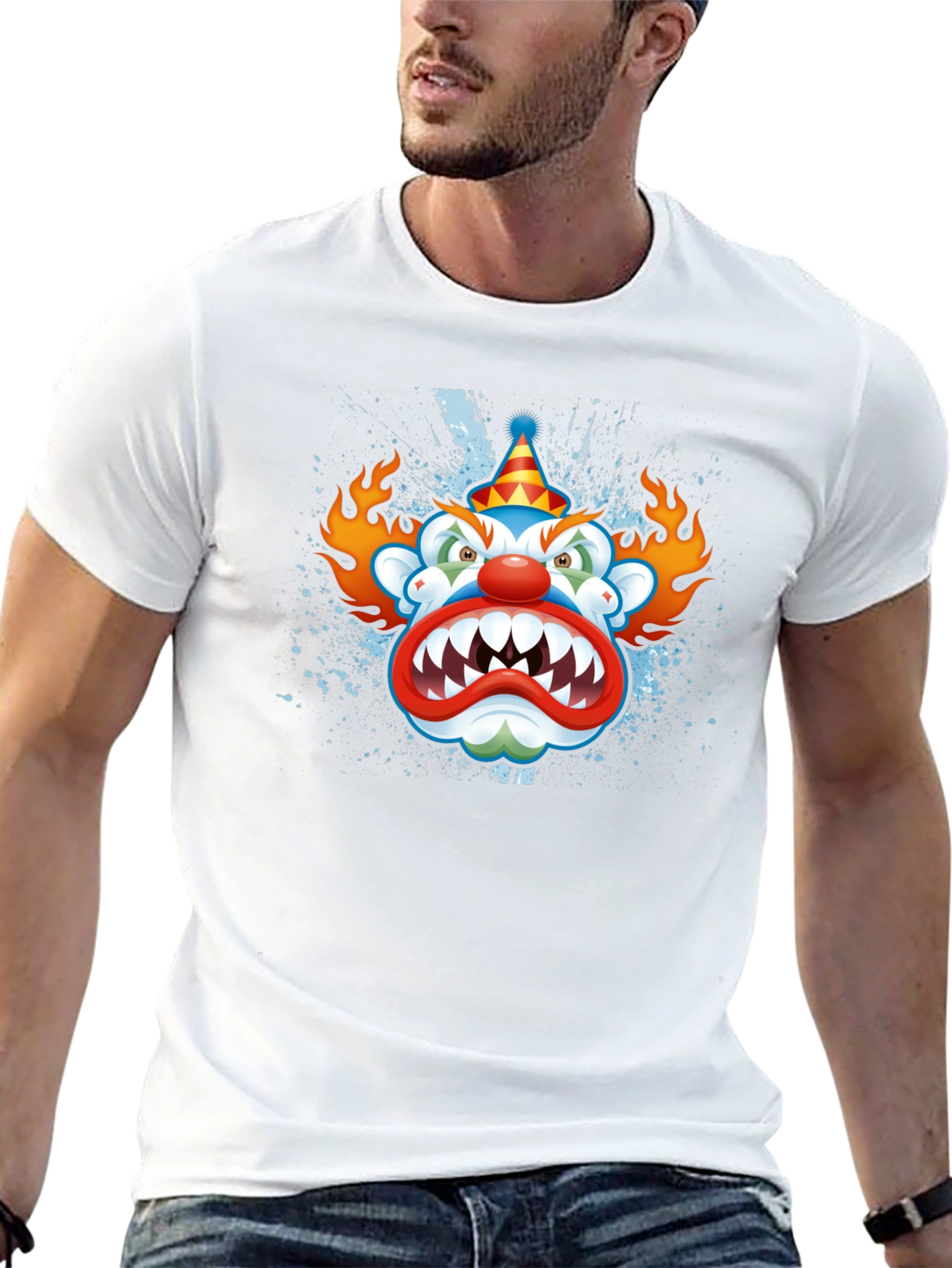 Creepy Clown Graphic Black T-Shirt