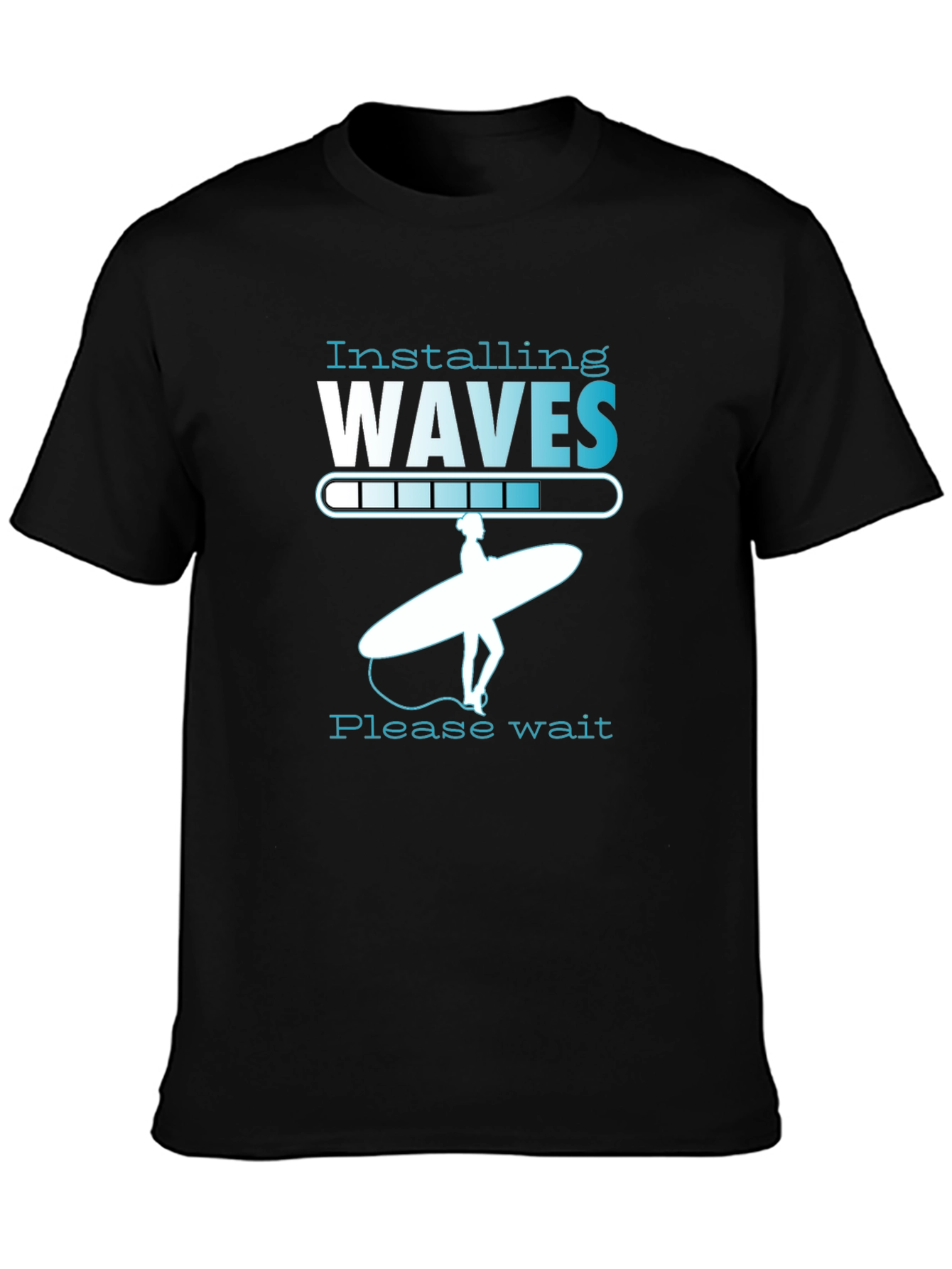 Installing Waves Graphic T-Shirt - Surfer Design