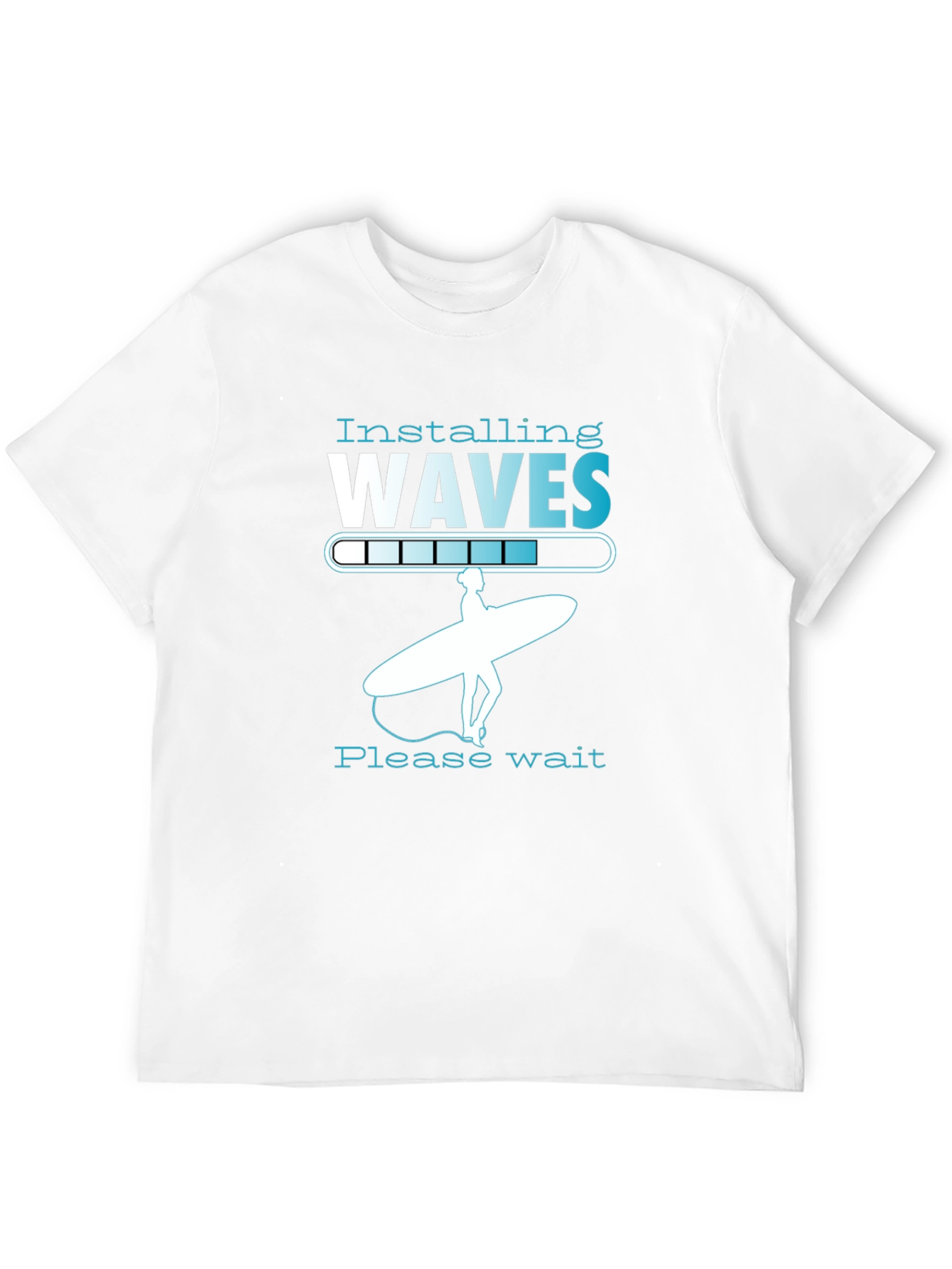 Installing Waves Graphic T-Shirt - Surfer Design