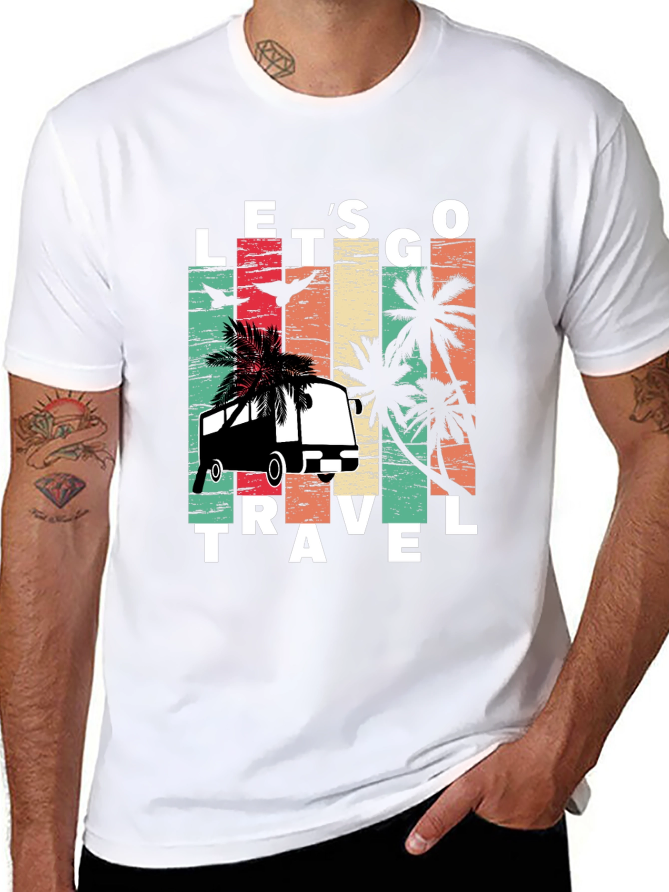 Lets Go Travel T-Shirt: Retro Vacation Vibes