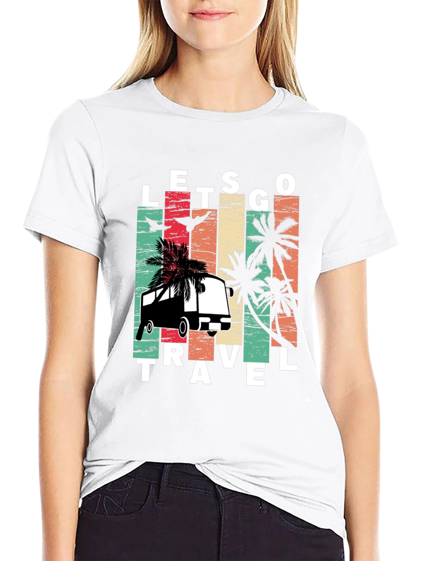 Lets Go Travel T-Shirt: Retro Vacation Vibes