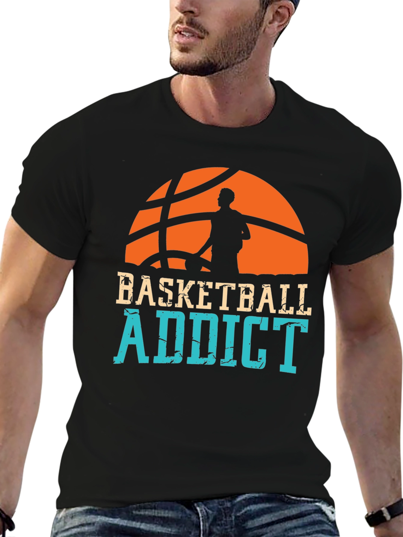 Basketball Addict Graphic T-Shirt