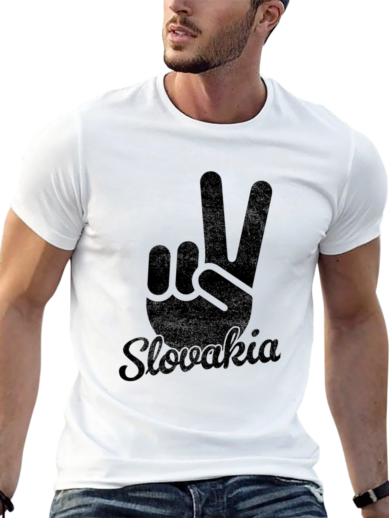 Slovakia Peace Sign Graphic Tee