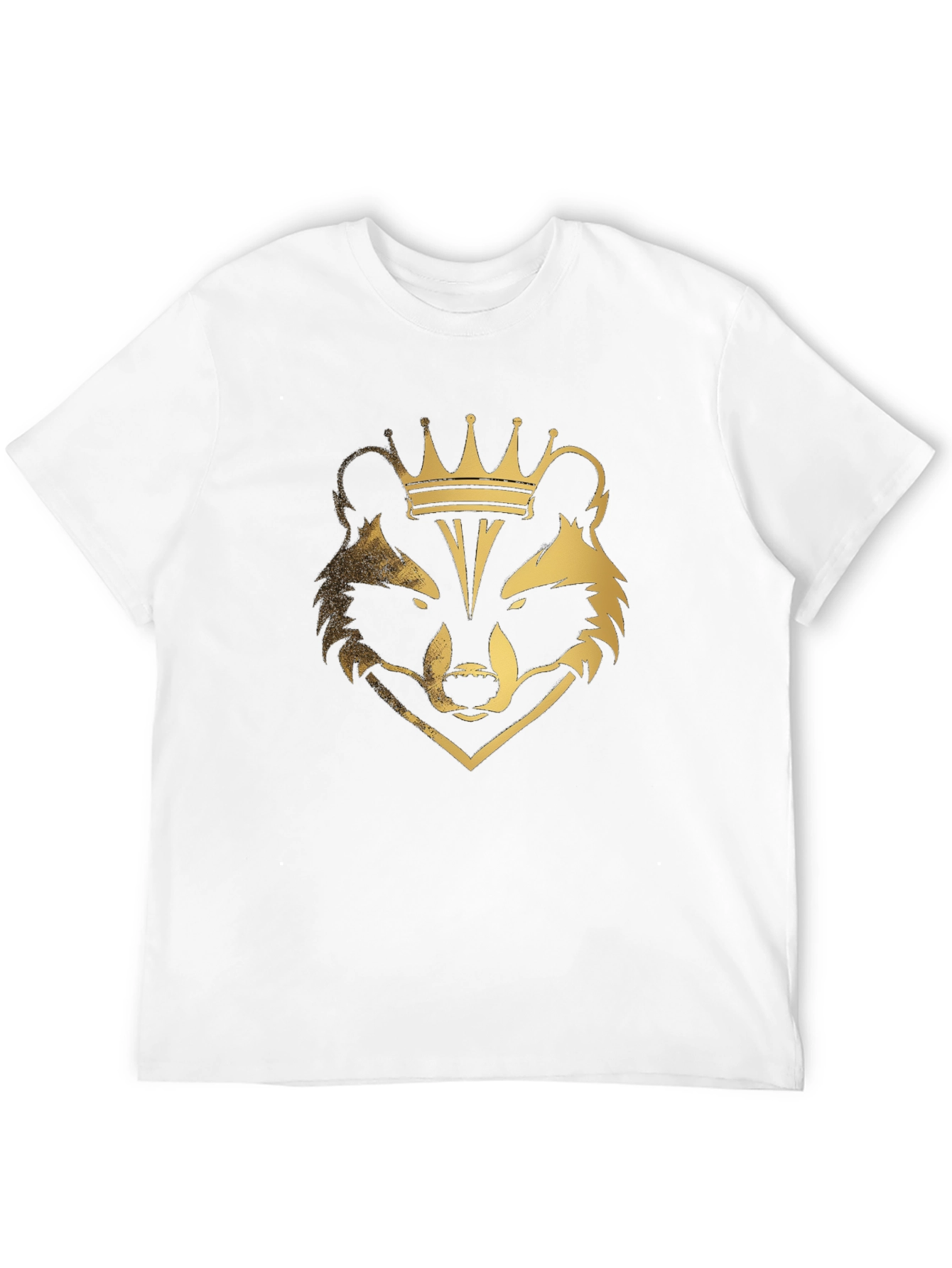 Raccoon King Graphic Tee - Black Cotton Blend T-Shirt