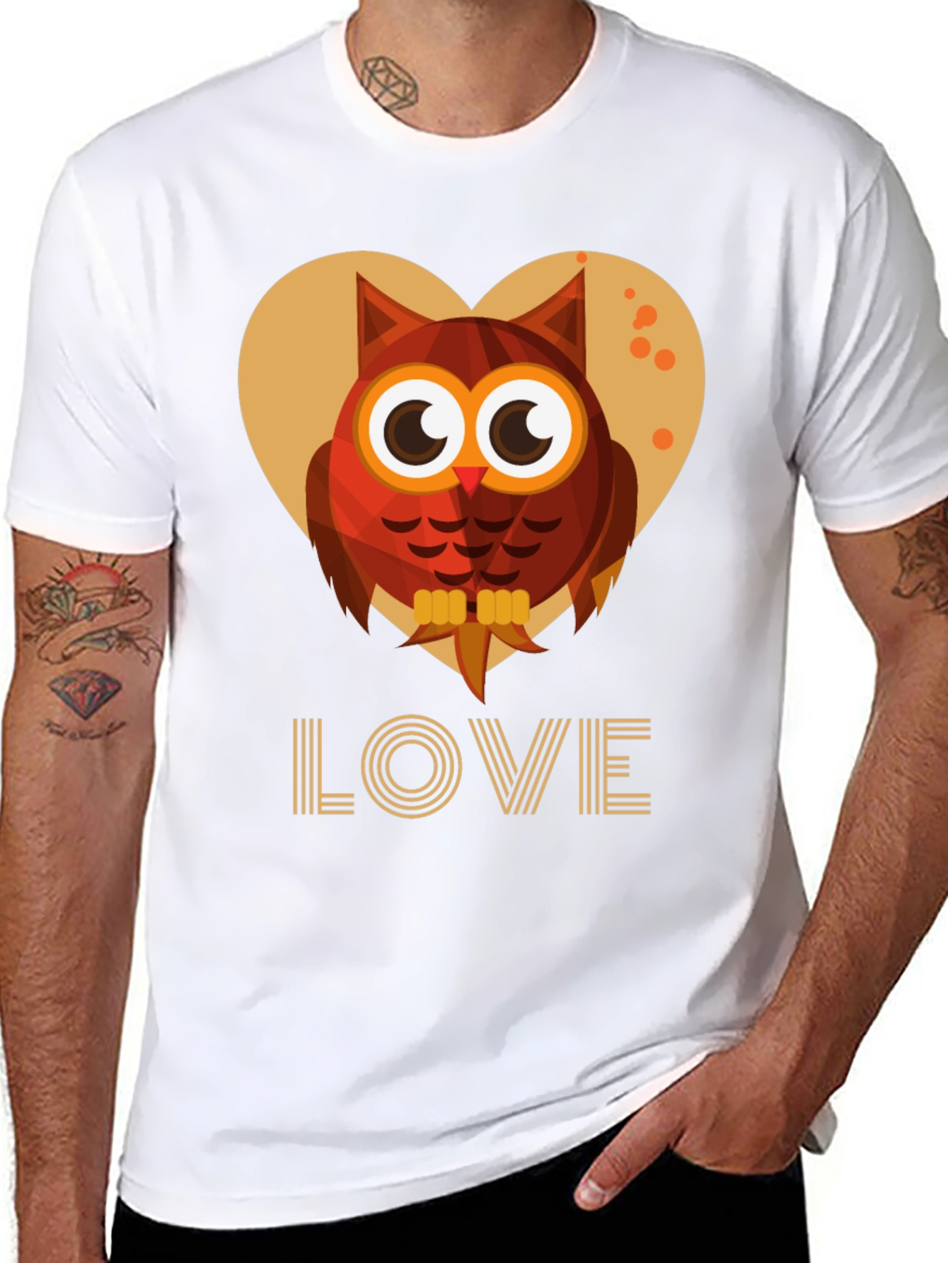 Owl Love Graphic Tee - Cute Bird Design