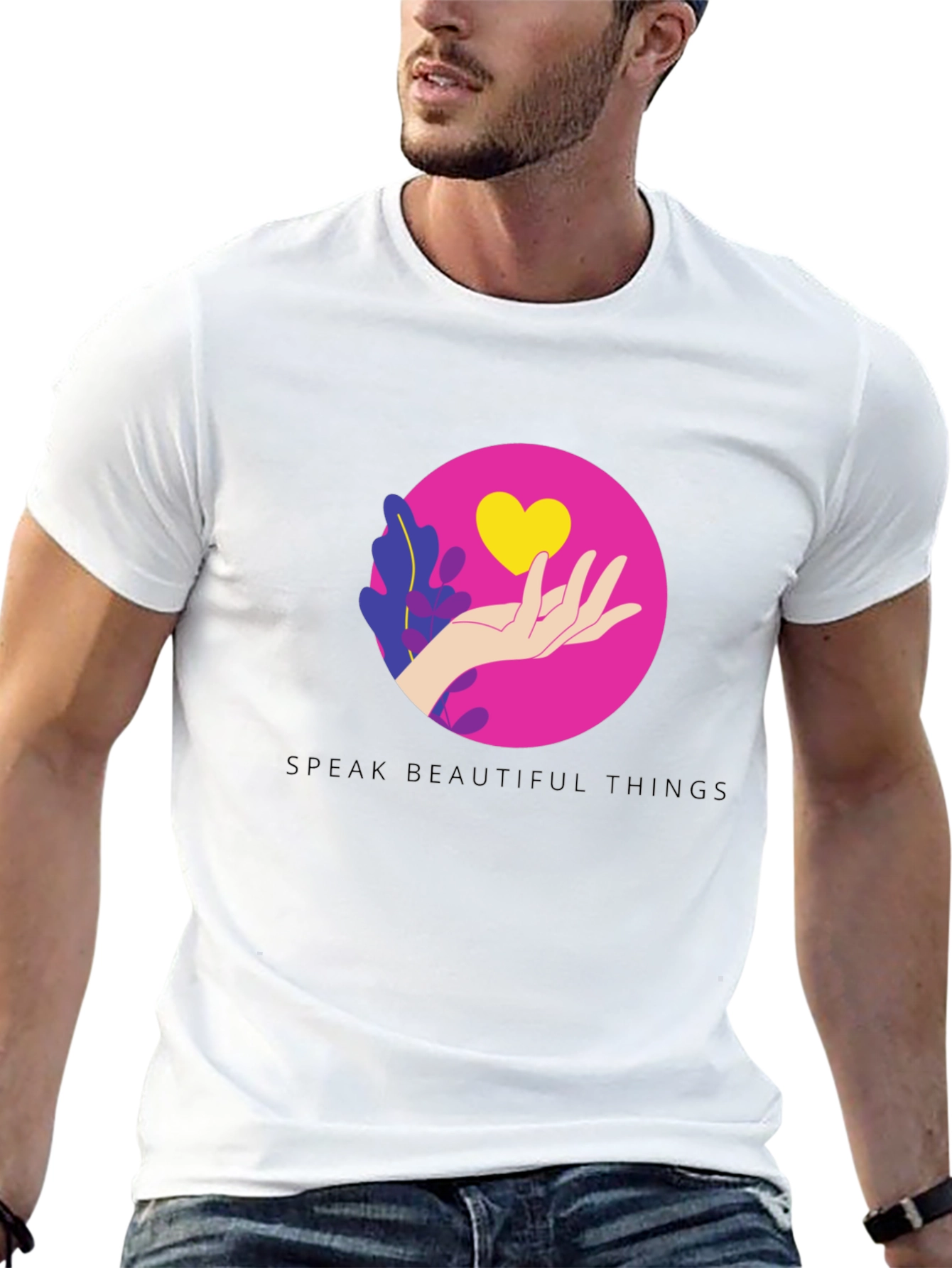 Heart Graphic Black T-Shirt