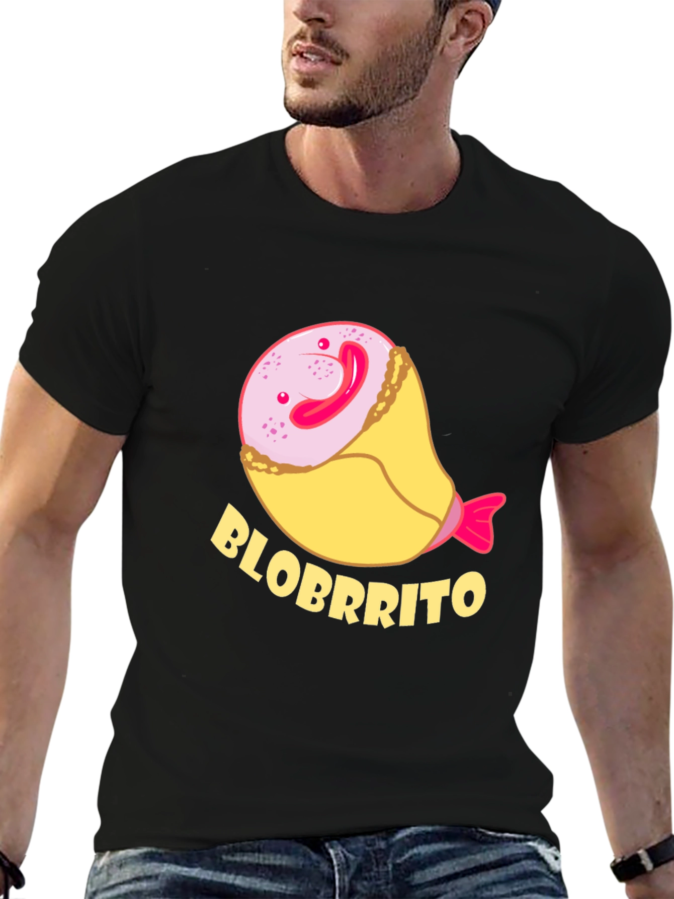 Blobbrito Funny T-Shirt - Unique Cartoon Foodie Tee