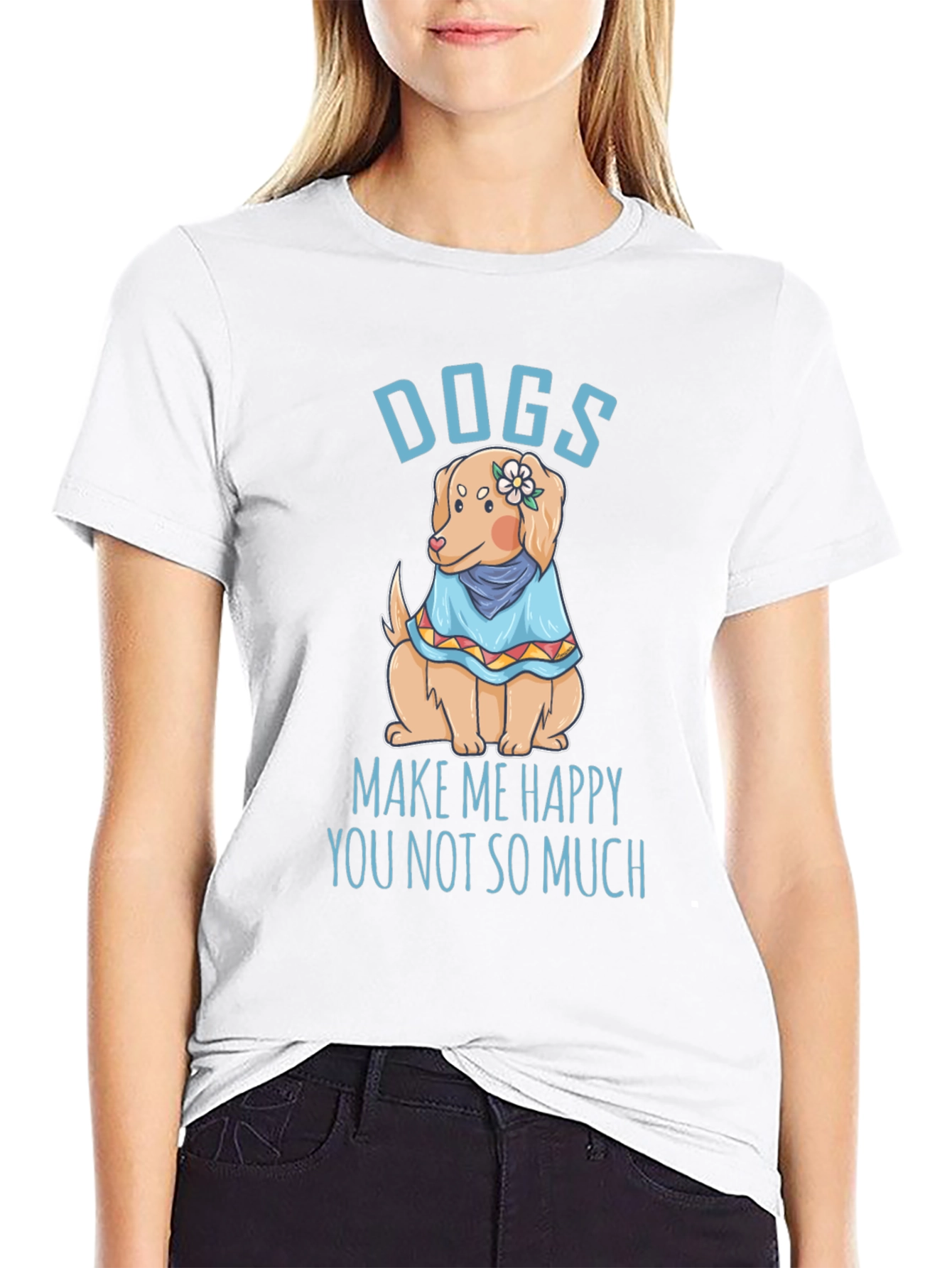 Dogs Make Me Happy Graphic Tee
