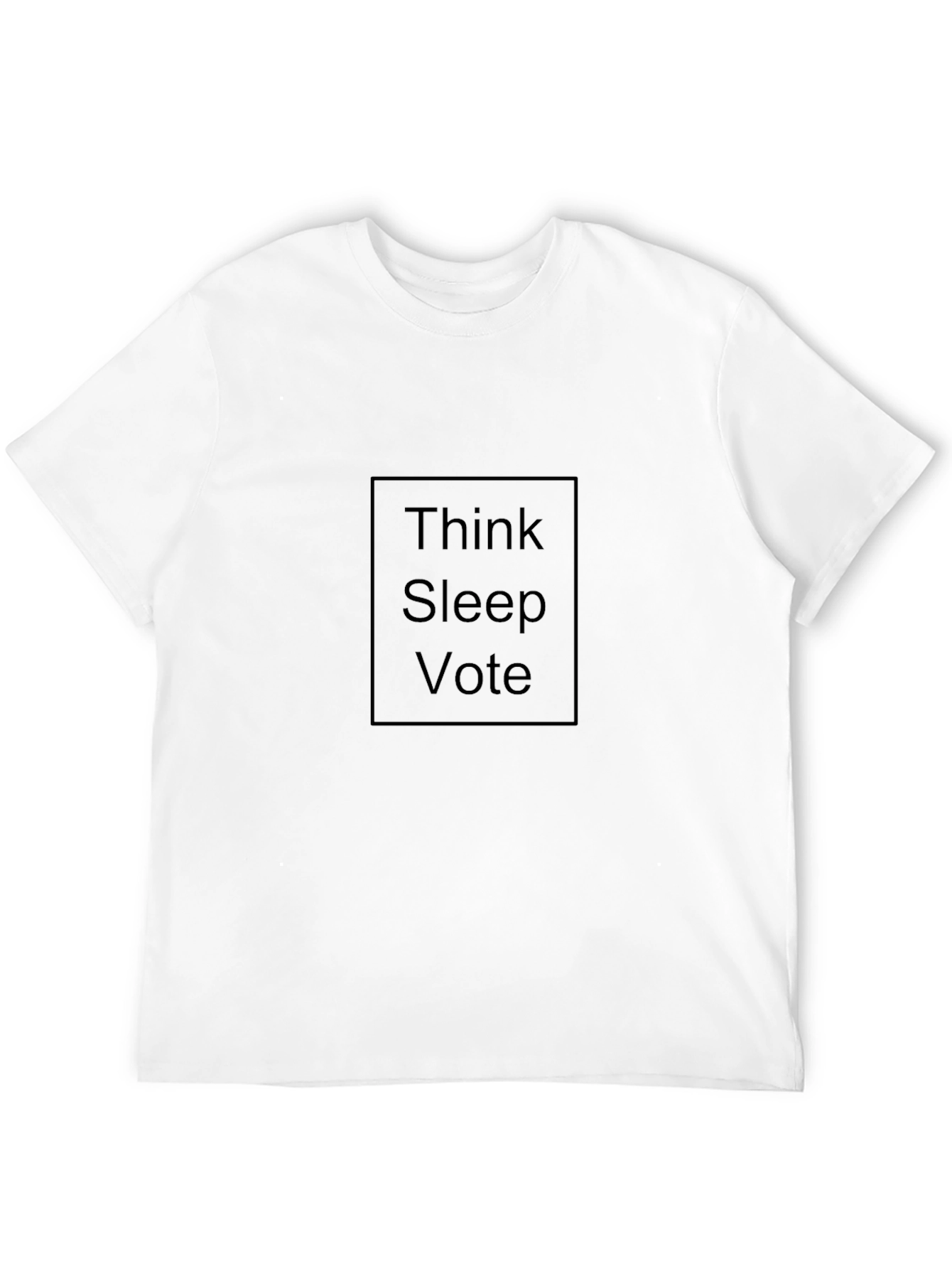 Think Sleep Vote Graphic Tee - Black Cotton T-Shirt