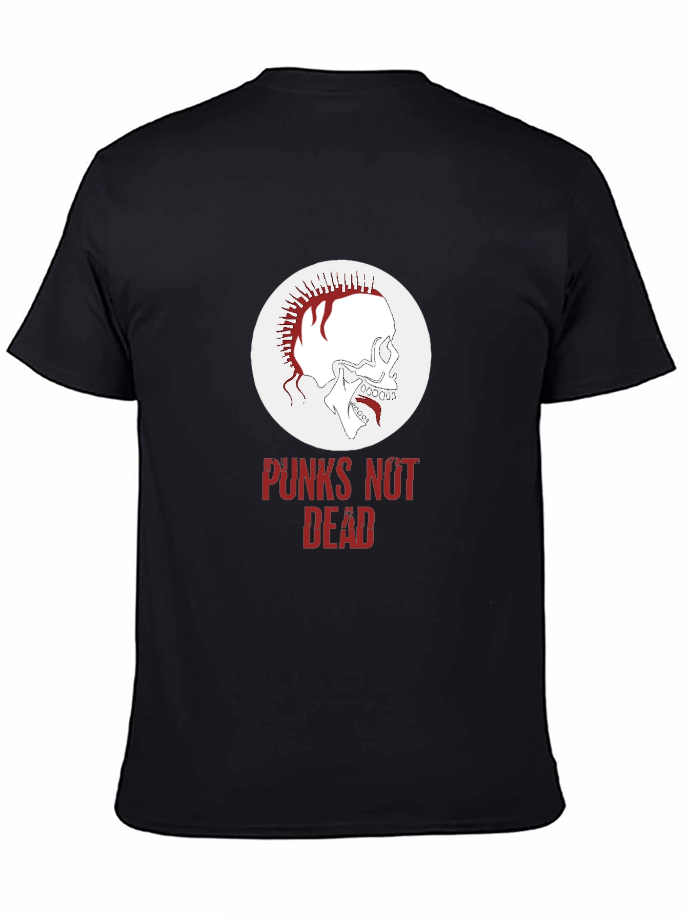 Punk Skull Graphic Tee - Punx Not Dead T-Shirt