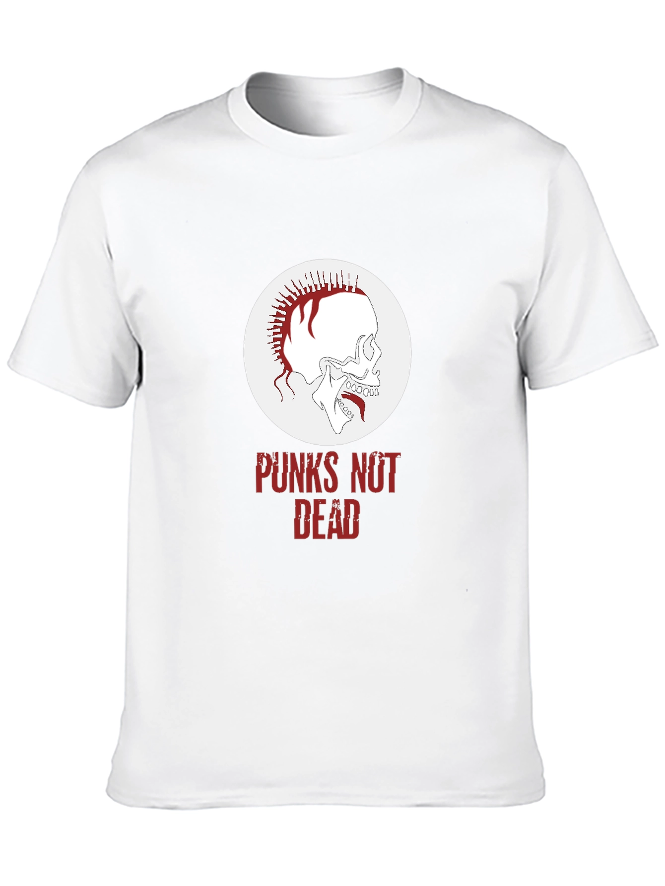 Punk Skull Graphic Tee - Punx Not Dead T-Shirt