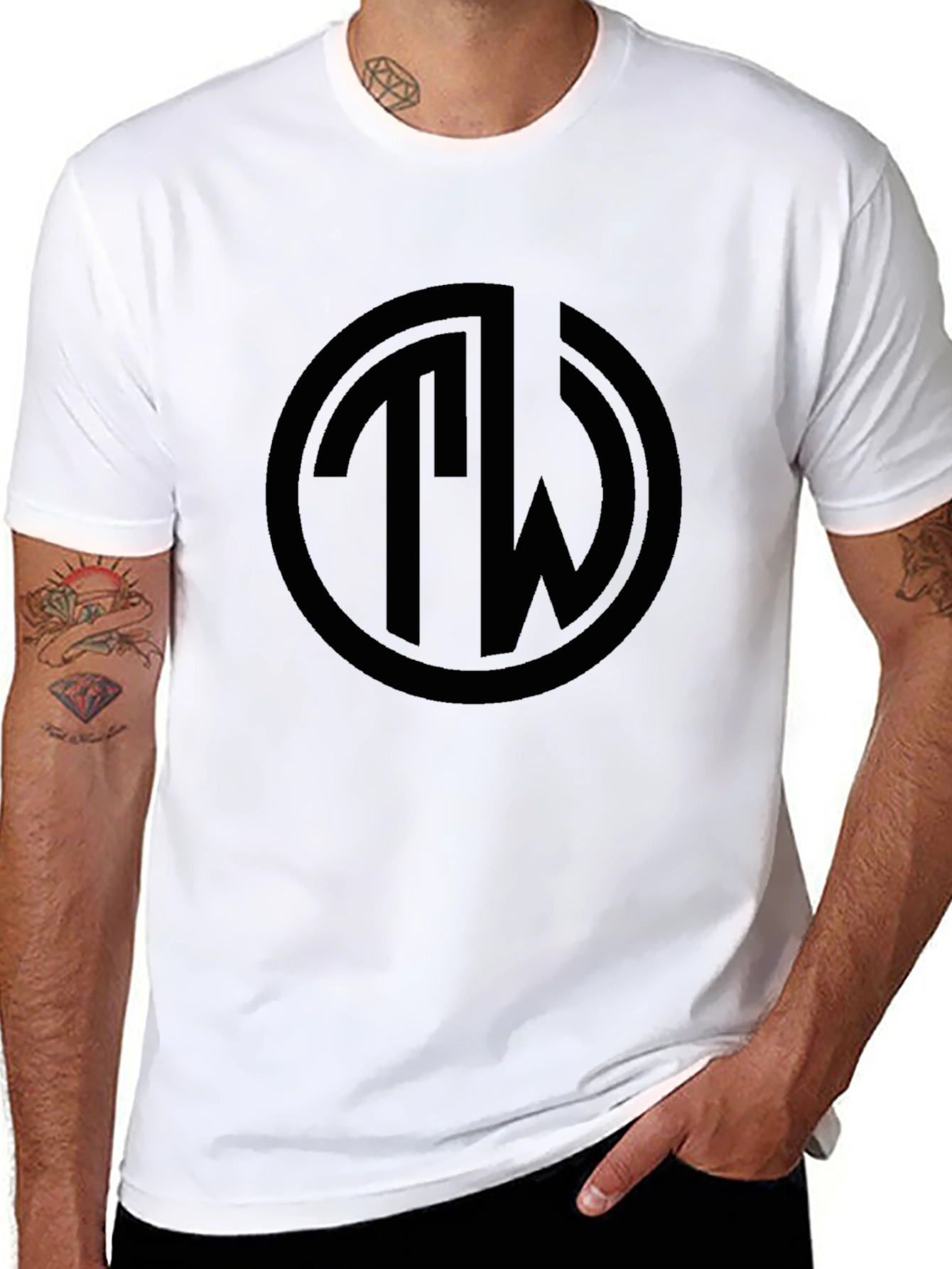 Black TW Logo T-Shirt - Stylish Casual Wear
