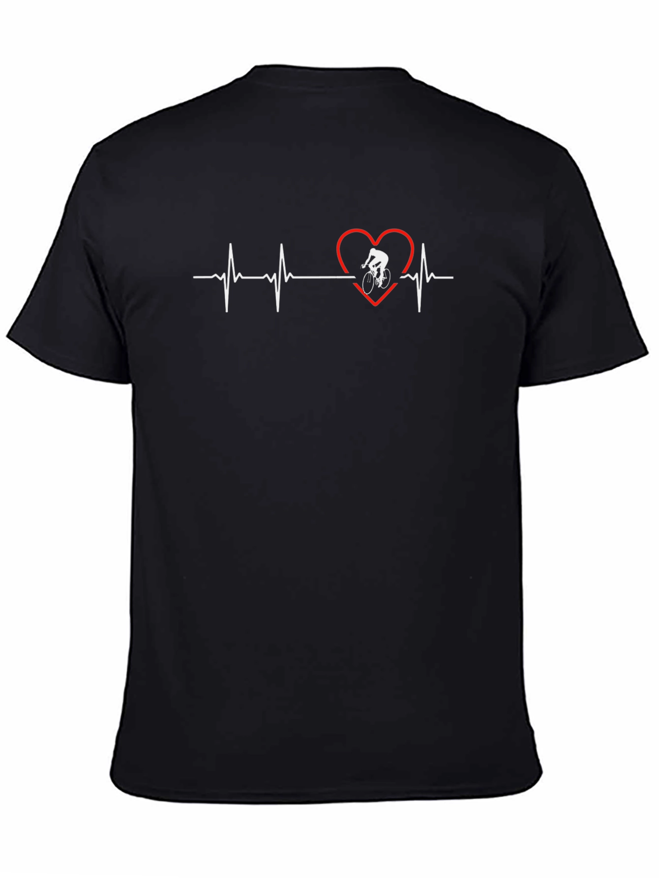 Cyclist Heartbeat Graphic Tee - Black