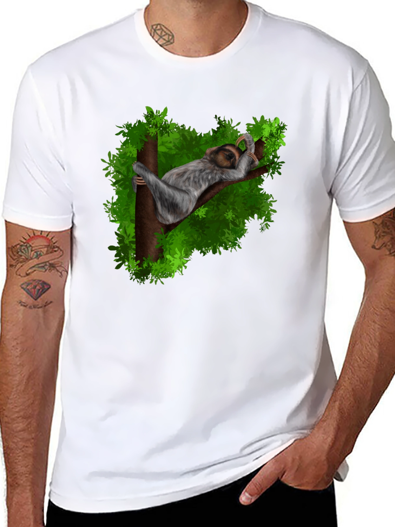 Sloth Nap Graphic Tee - Relaxed Casual Style
