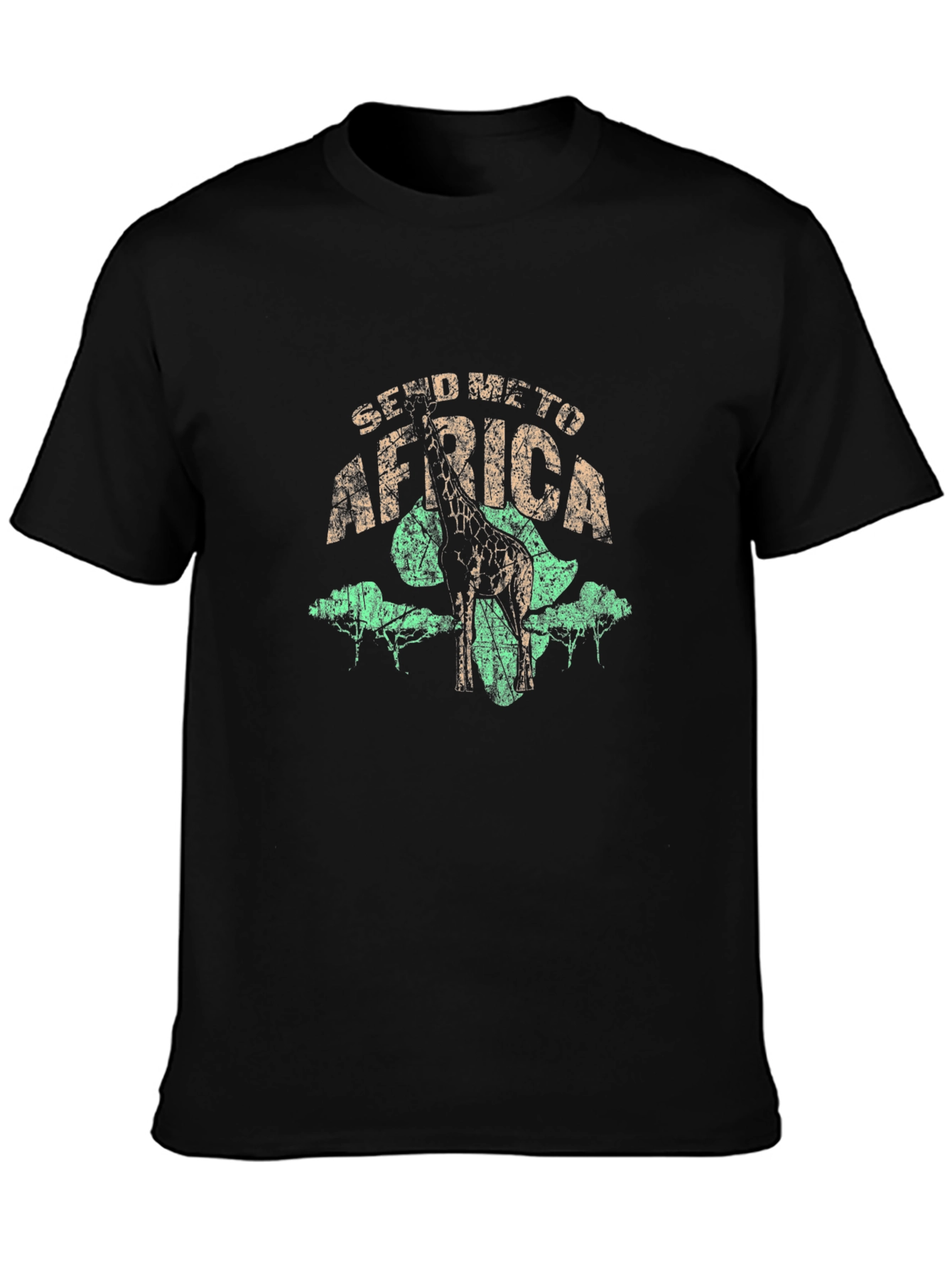 Send Me To Africa Giraffe Graphic T-Shirt