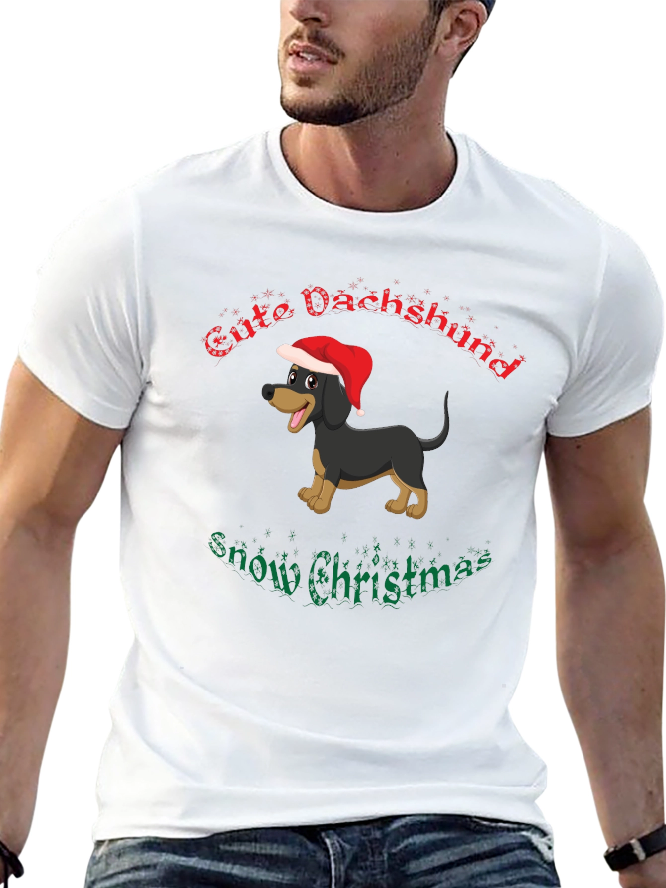 Festive Dachshund Christmas T-Shirt