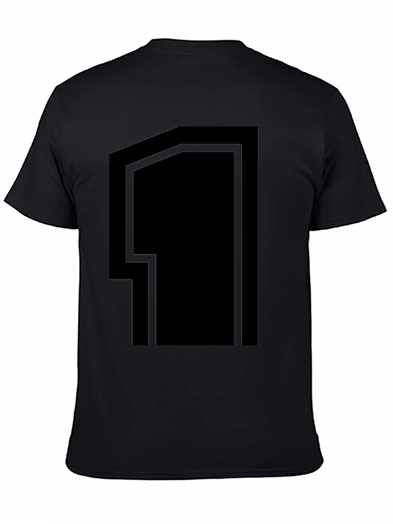Bold Graphic Number 1 T-Shirt - Black