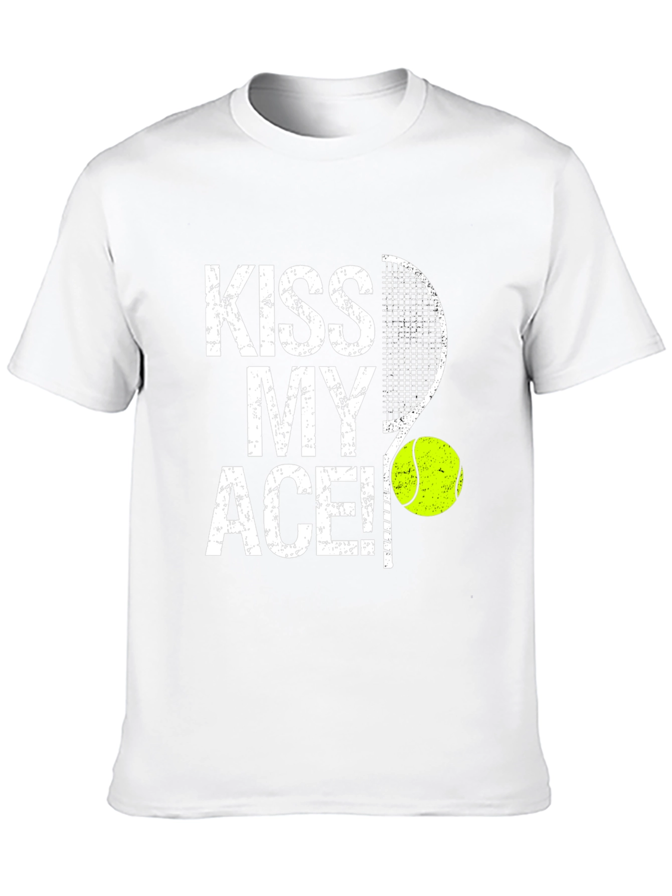 Kiss My Ace Tennis T-Shirt - Black Crew Neck