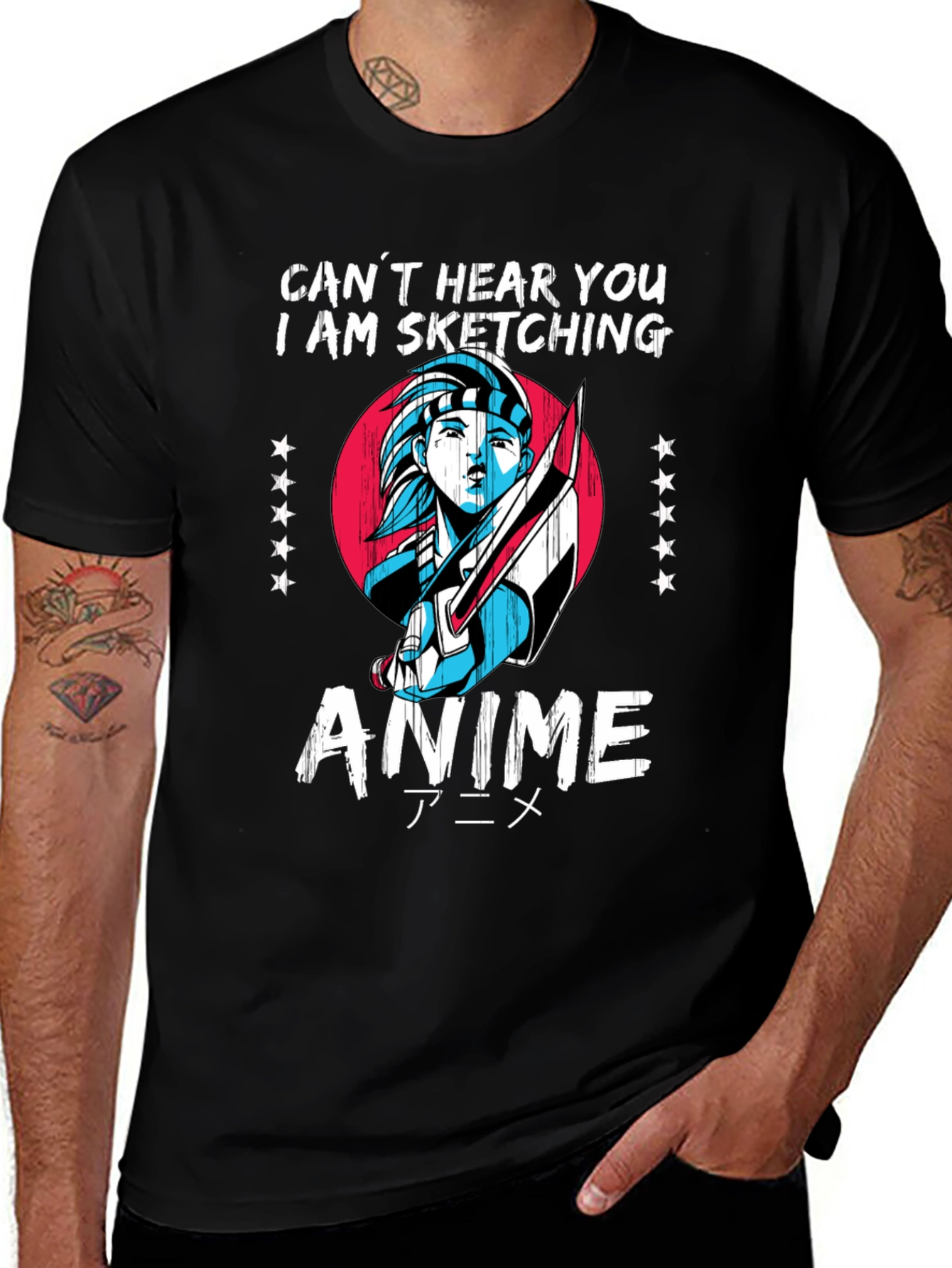 Anime Sketching T-Shirt - Artistic Fashion