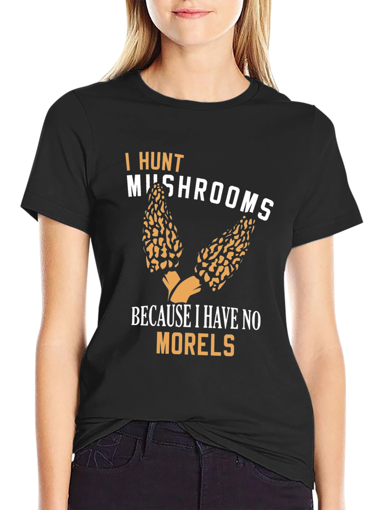 Mushroom Hunter Graphic Tee - No Morels Funny