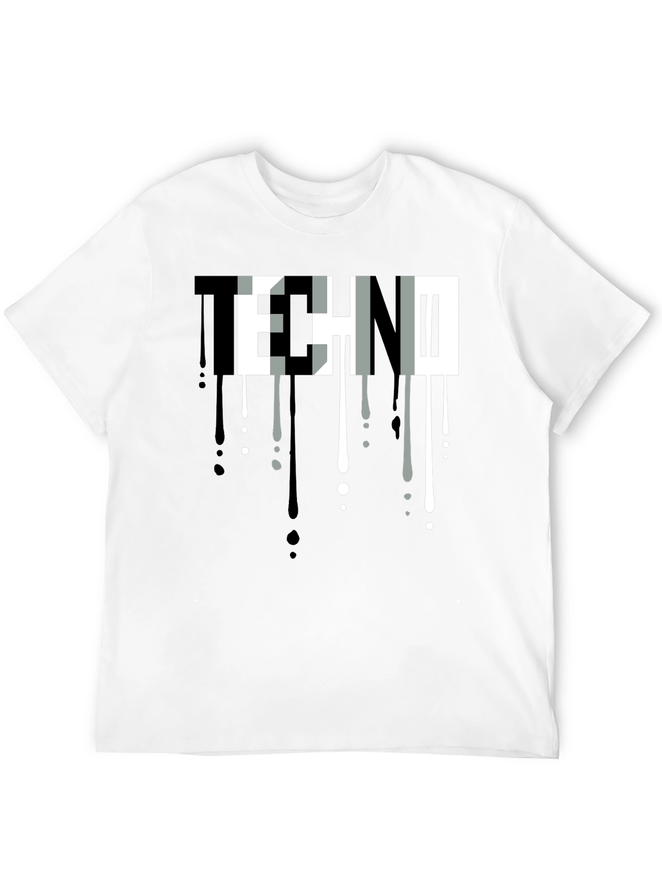 Techno Drip Graphic Tee - Modern Streetwear